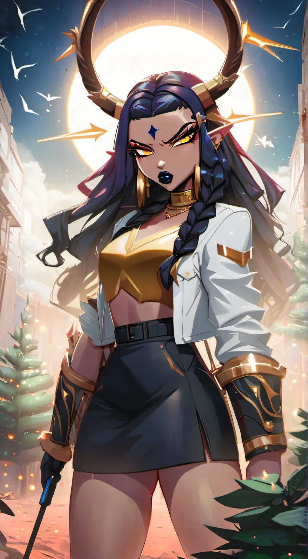 ai character: Sagittarius  background