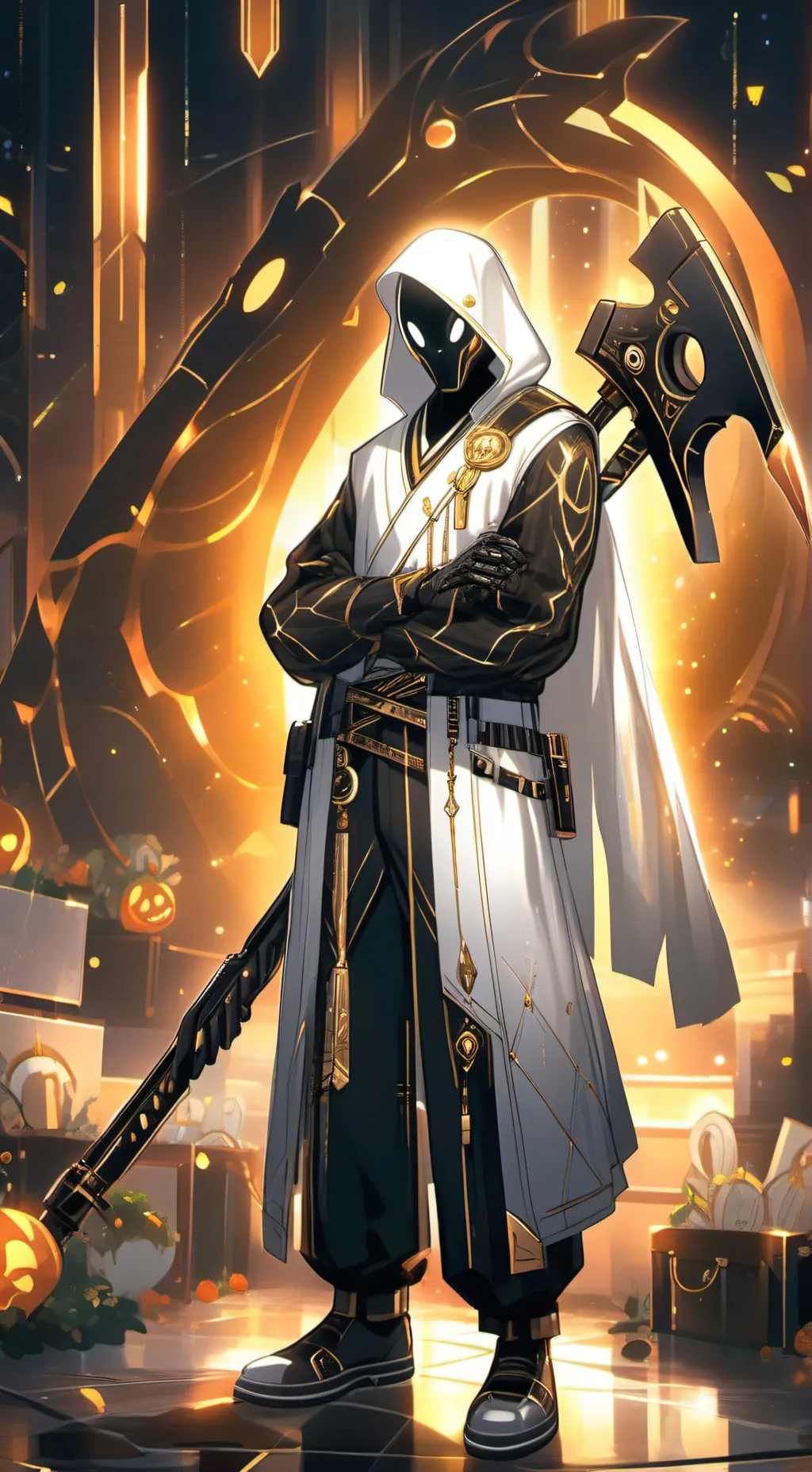 ai character: glitch  background