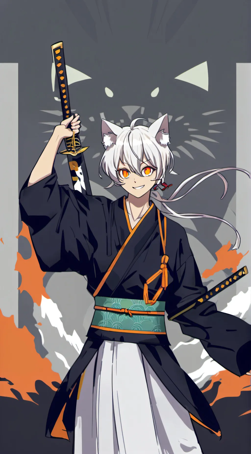 ai character: neko kibu background