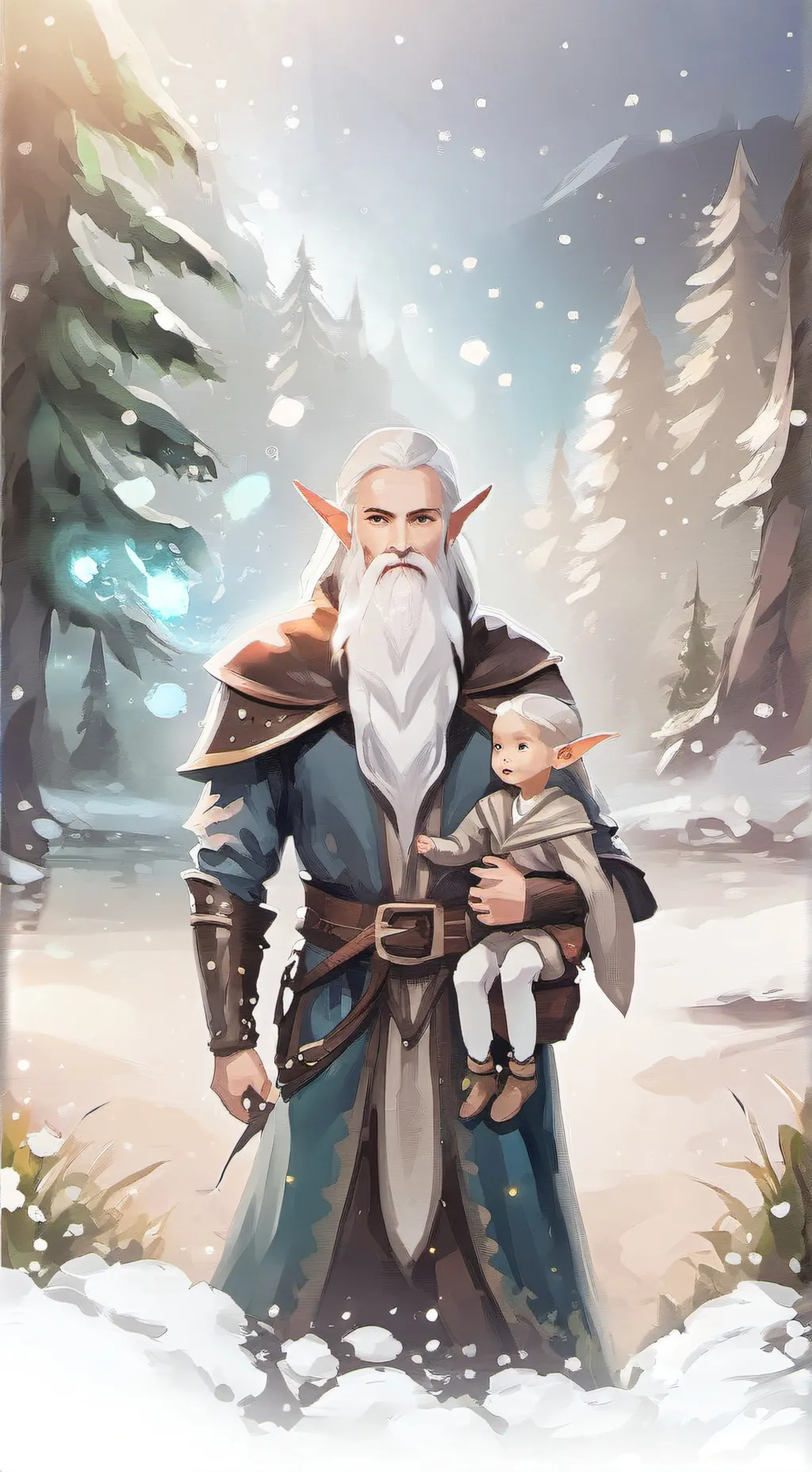 ai character: Elven baby background