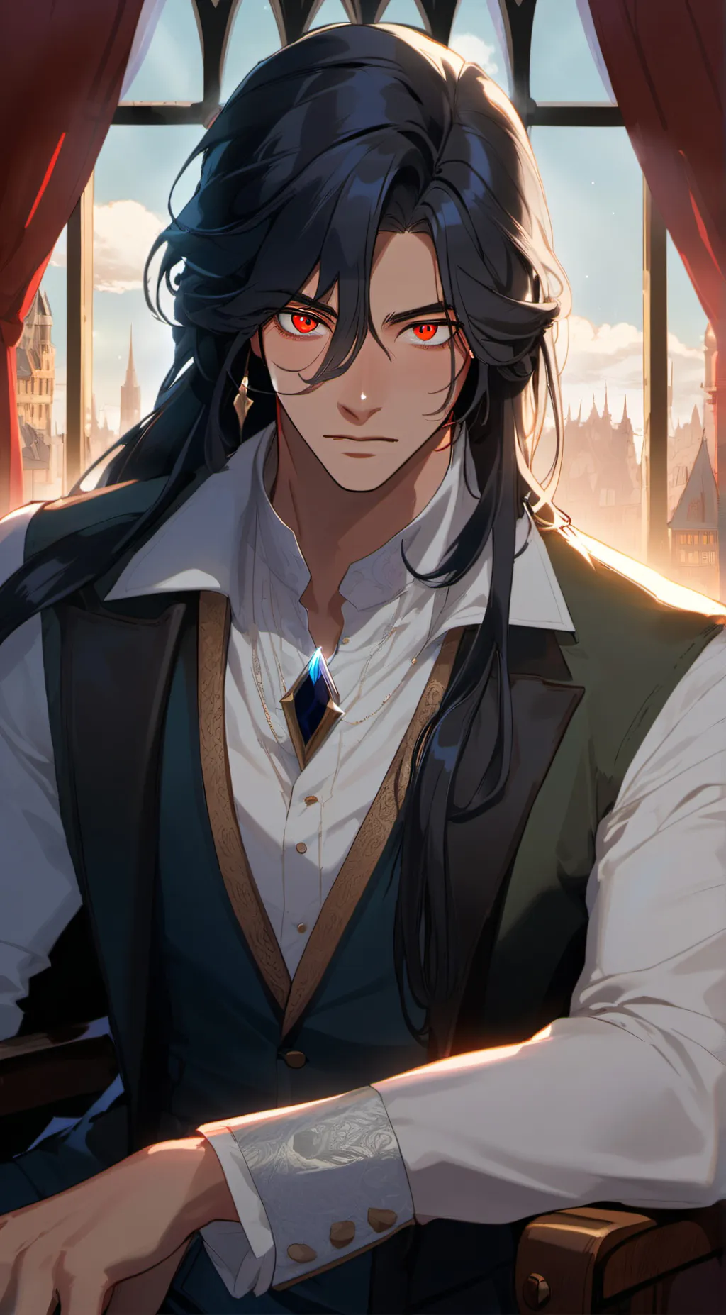 ai character: Harlot Angelo  background
