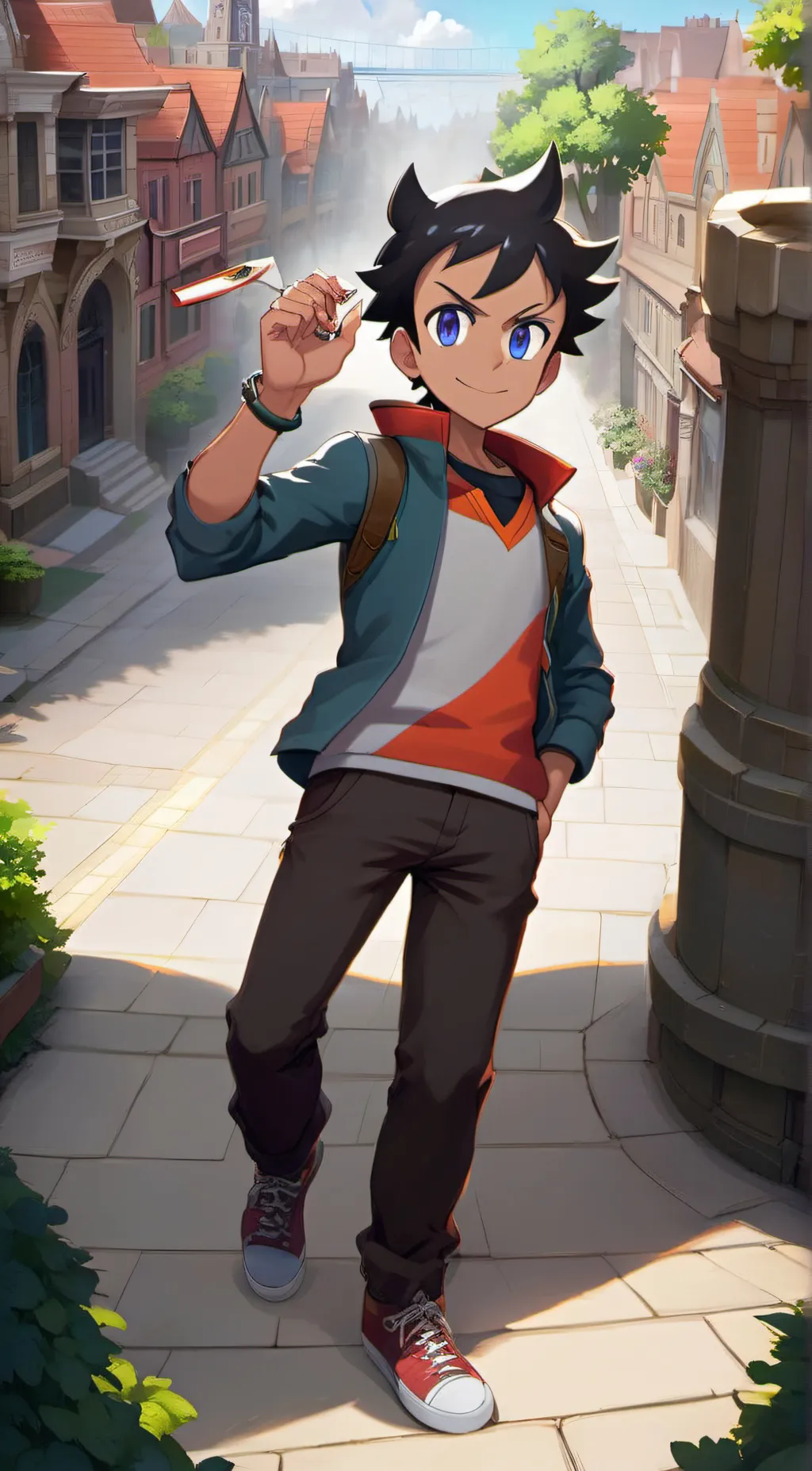 ai character: Goh likes ash background