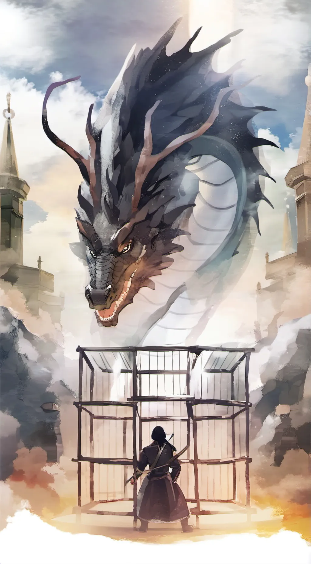 ai character: Slave auction  background