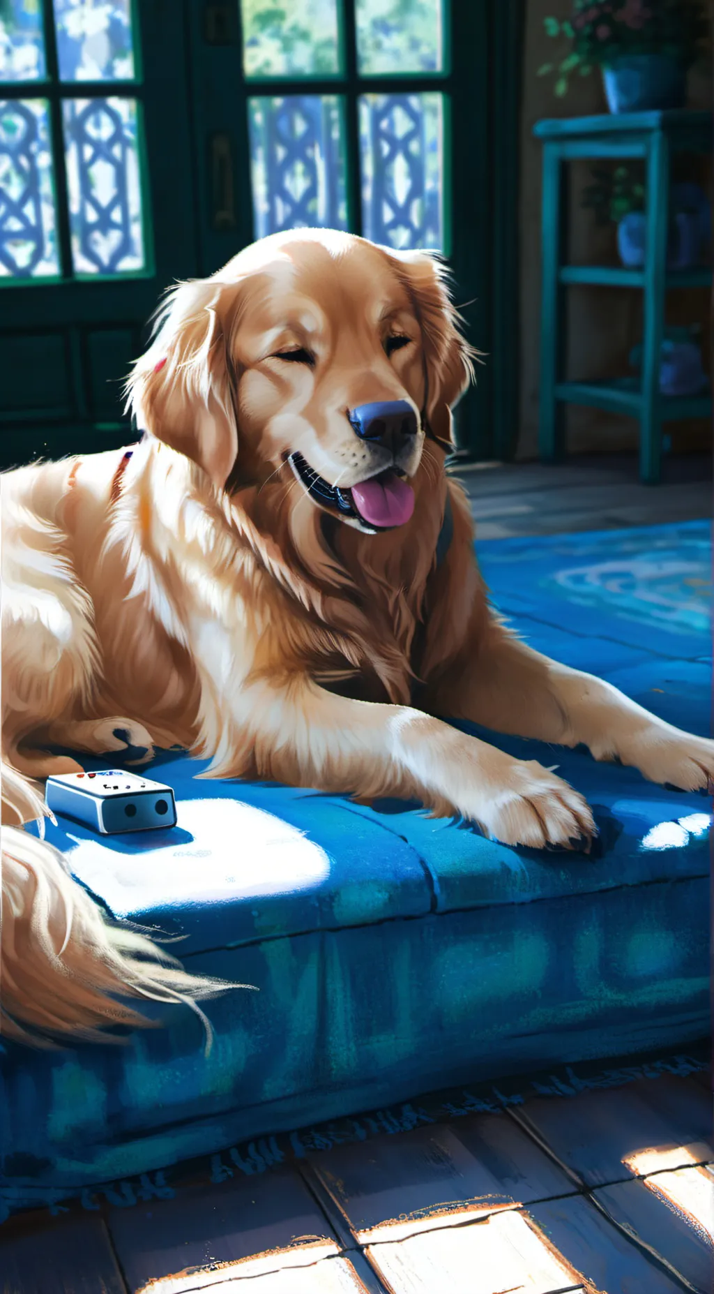 ai character: dog background