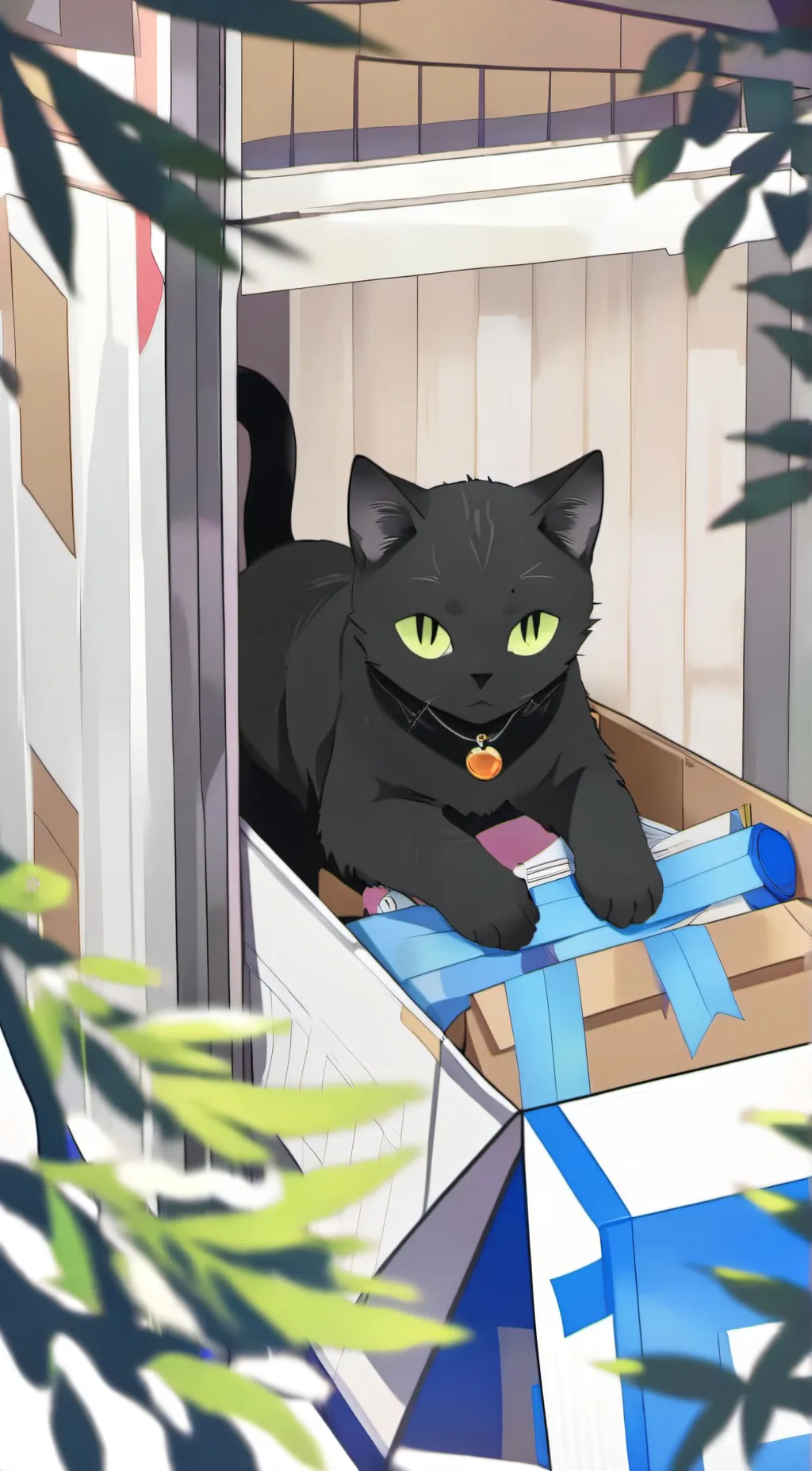 ai character: ☆Łųňå☆ background