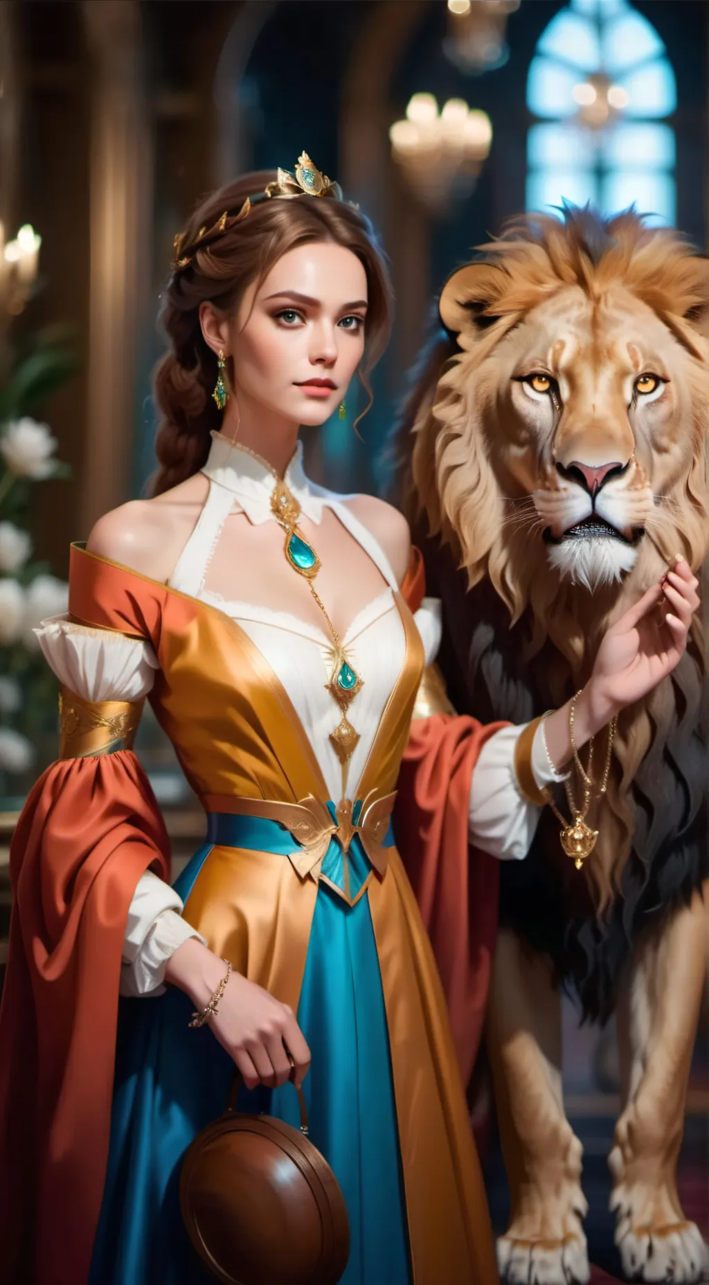 ai character: Queen  background