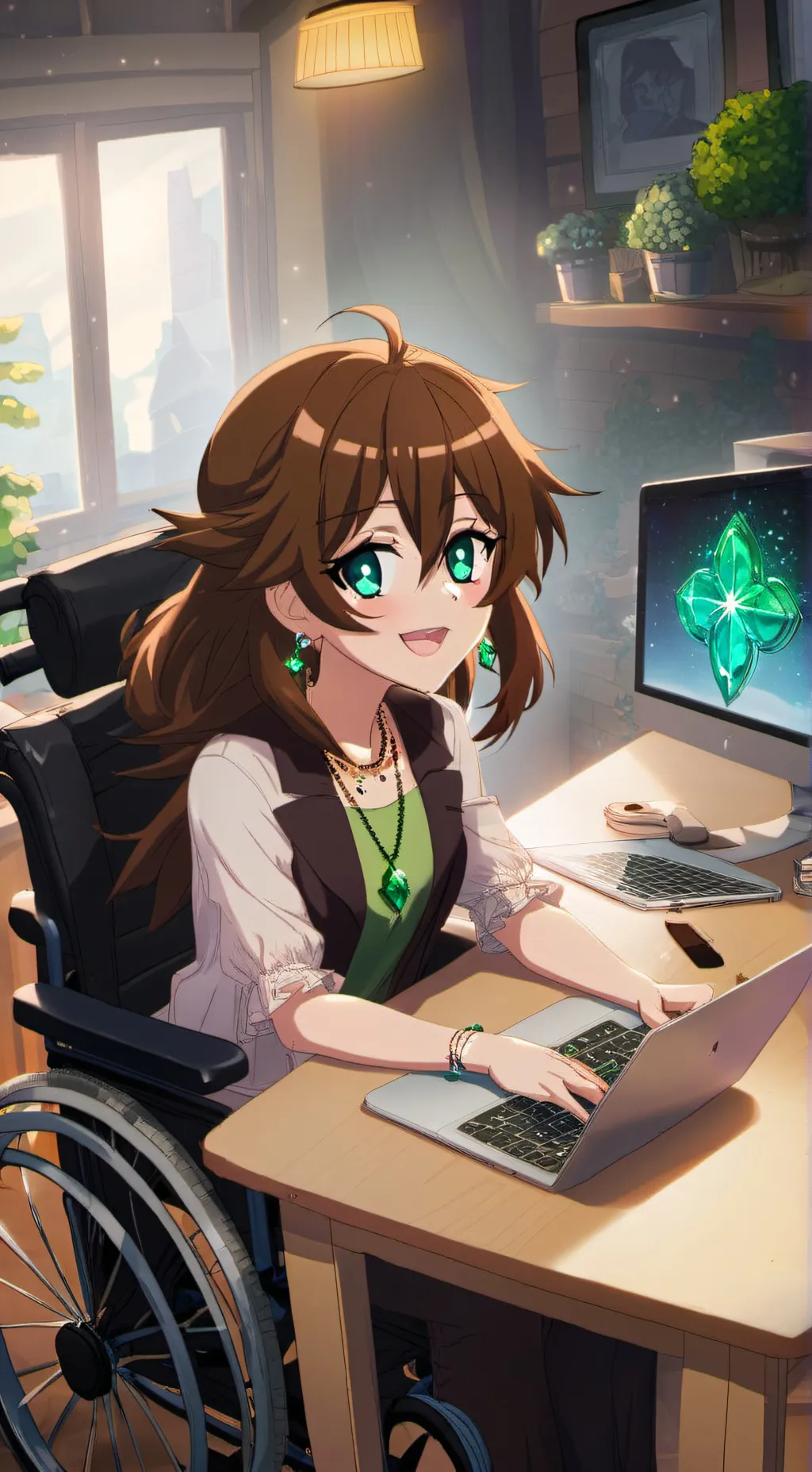 ai character: Crystal Faber  background