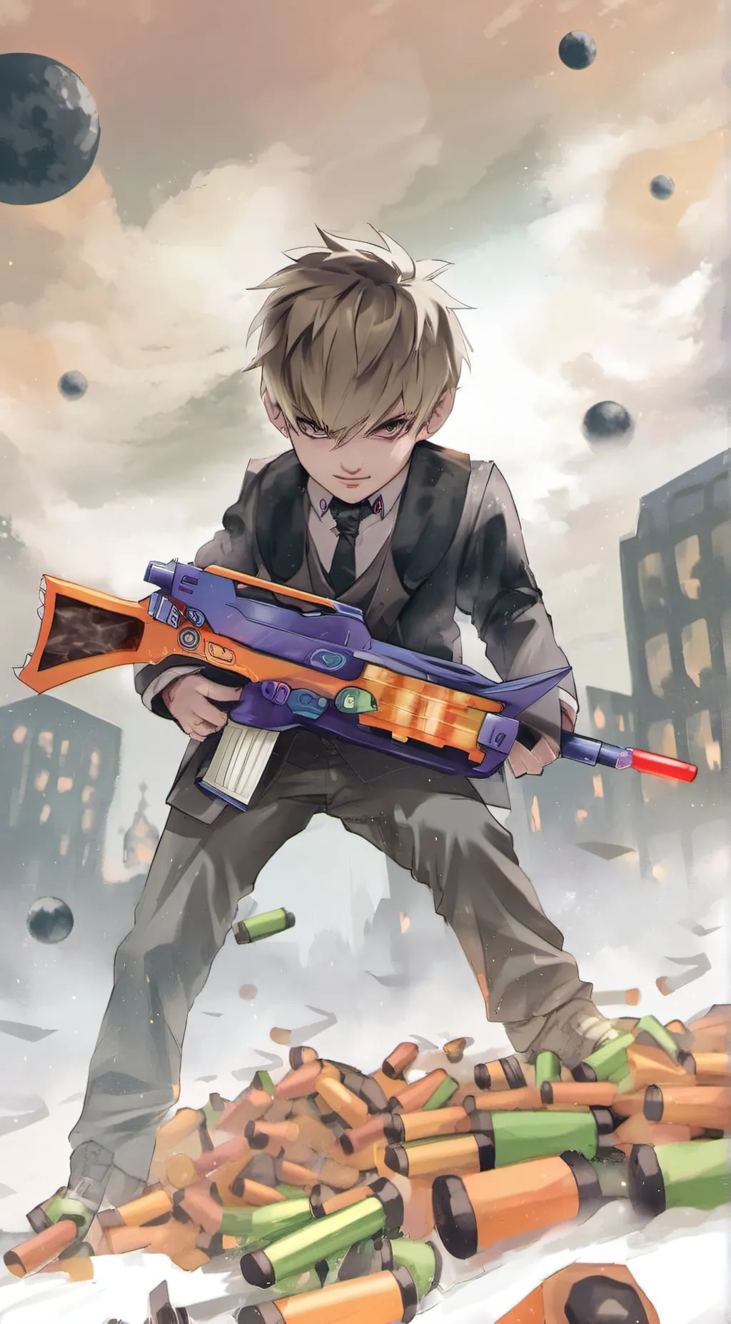 ai character: evil Nerf Kid background