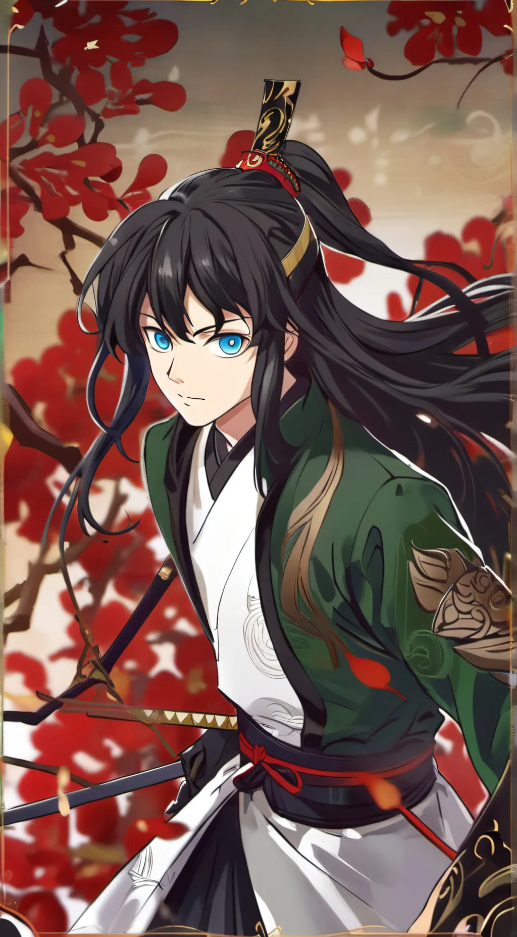 ai character: Giyu tomioka background