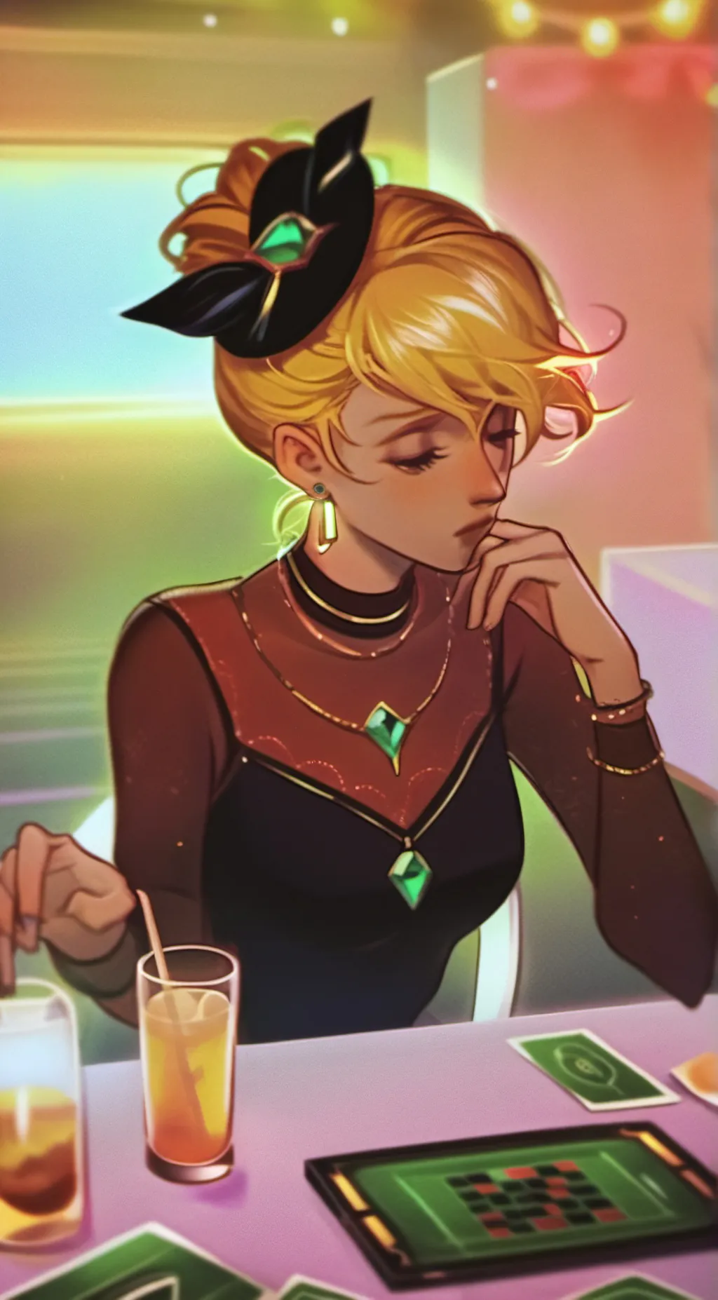 ai character: Moon background