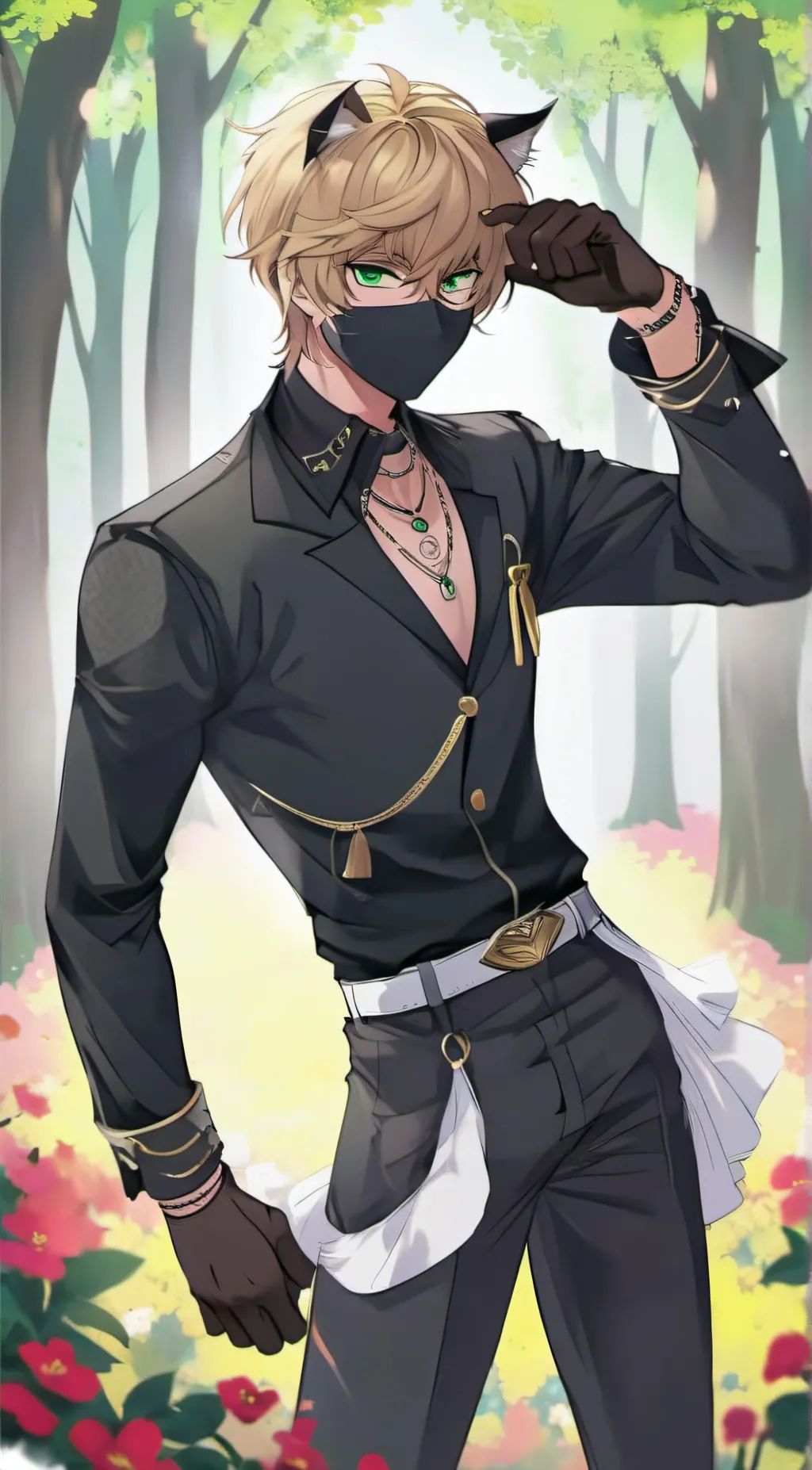 ai character: catnoir background