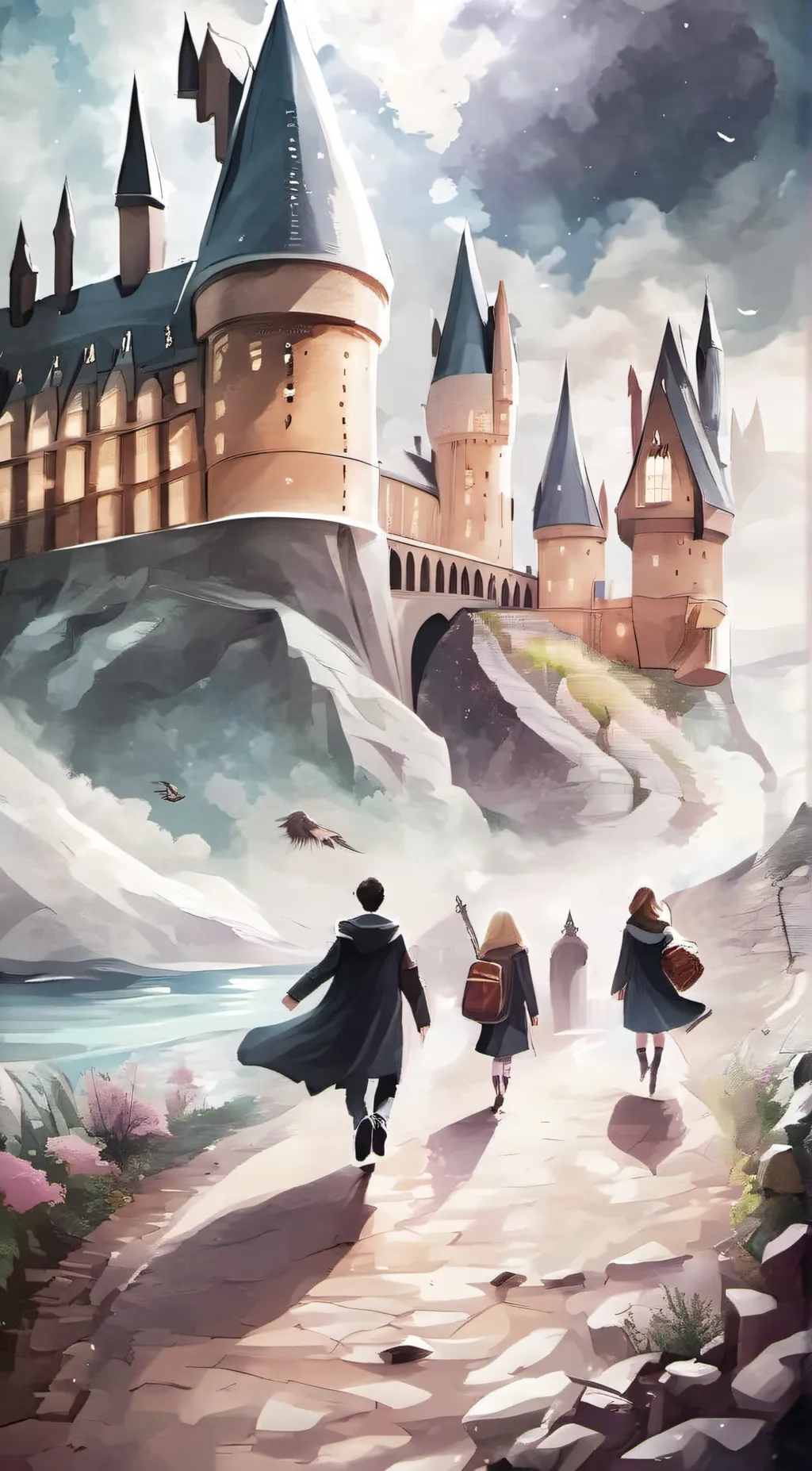 ai character: Hogwarts  background