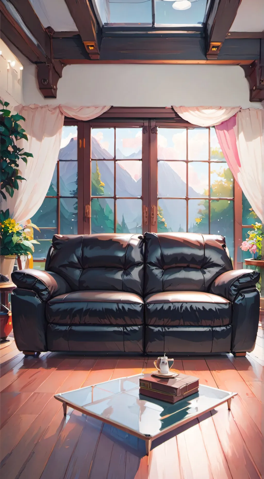 ai character: a comfy couch  background