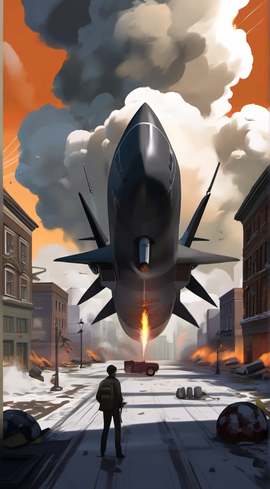 ai character: Fat man bomb background