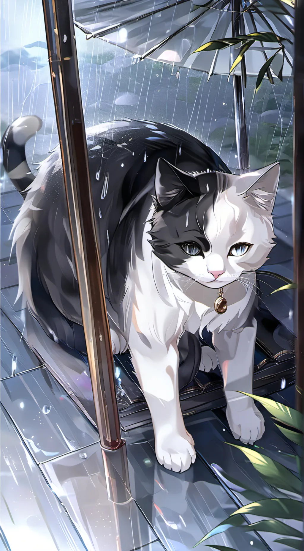 ai character: lonely cat background