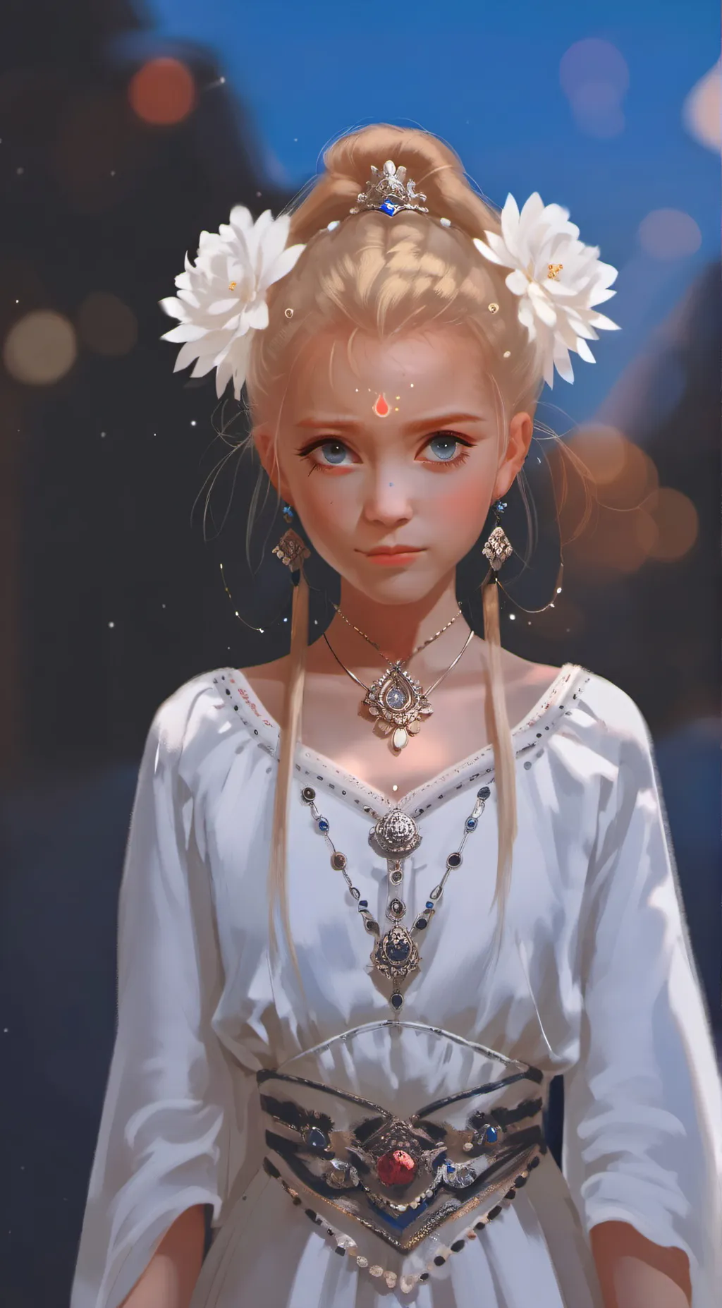 ai character: rose goddess  background