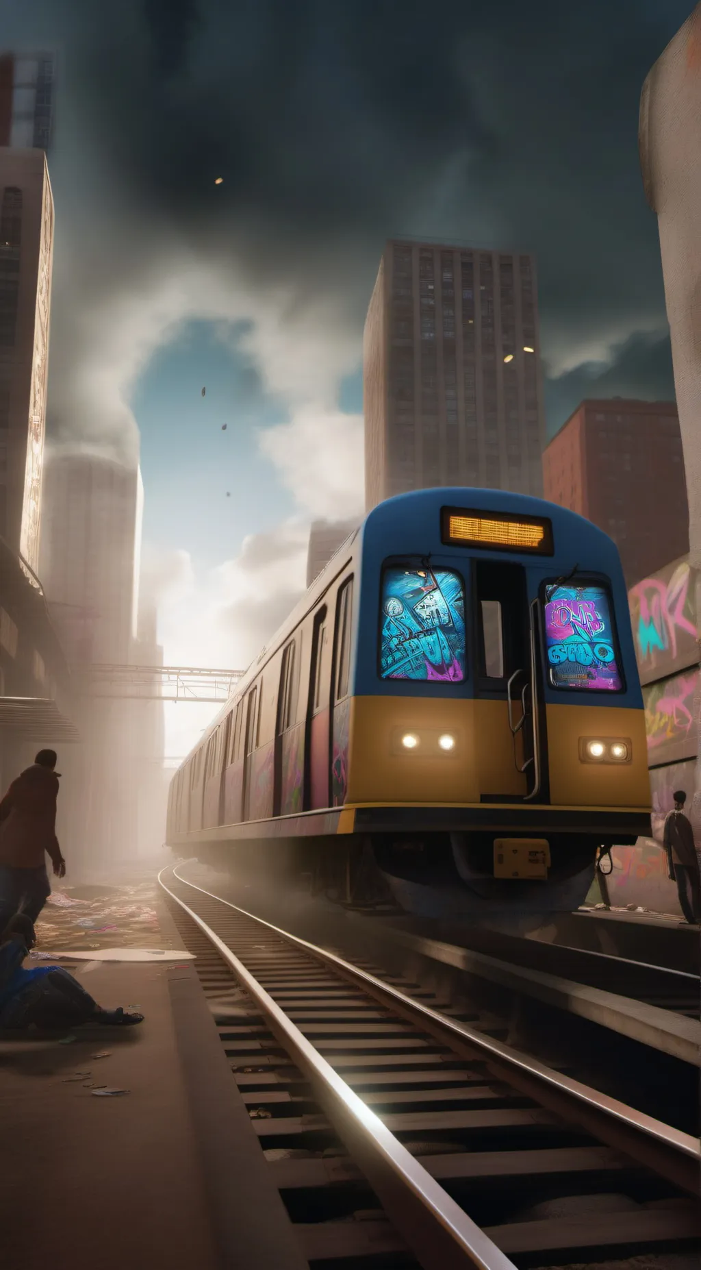 ai character: subway surfers  background