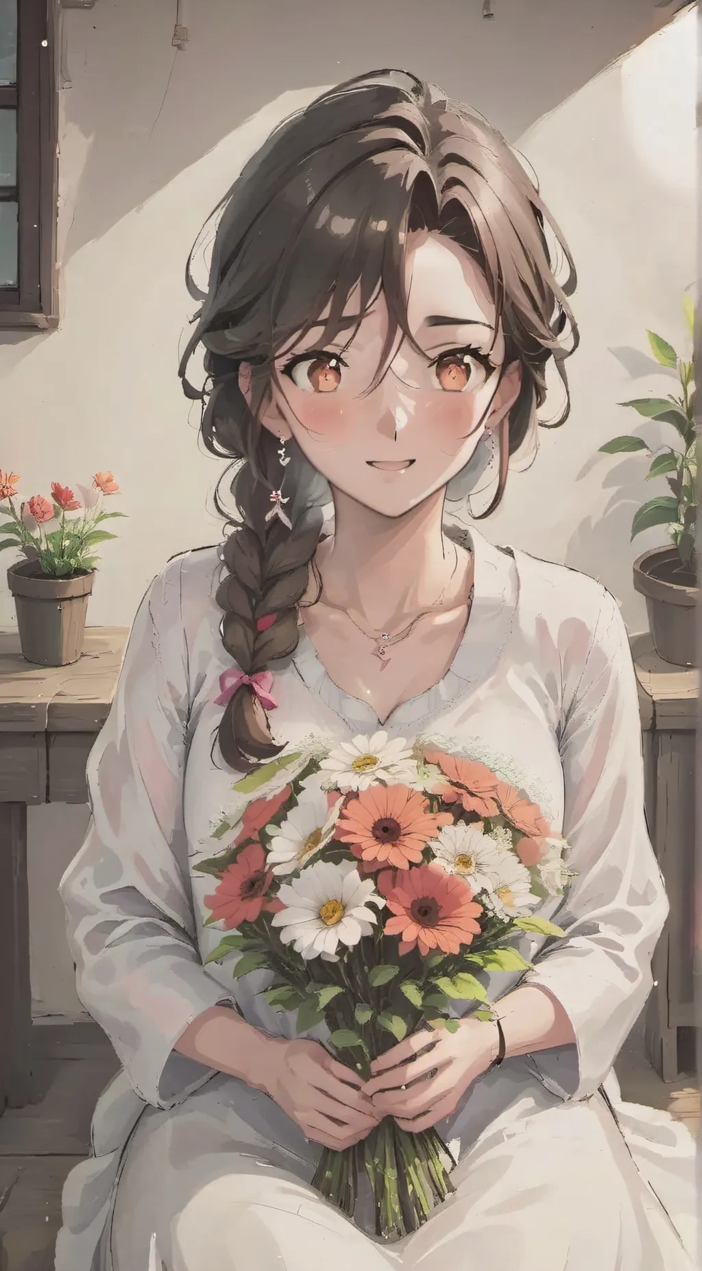 ai character: Rose background