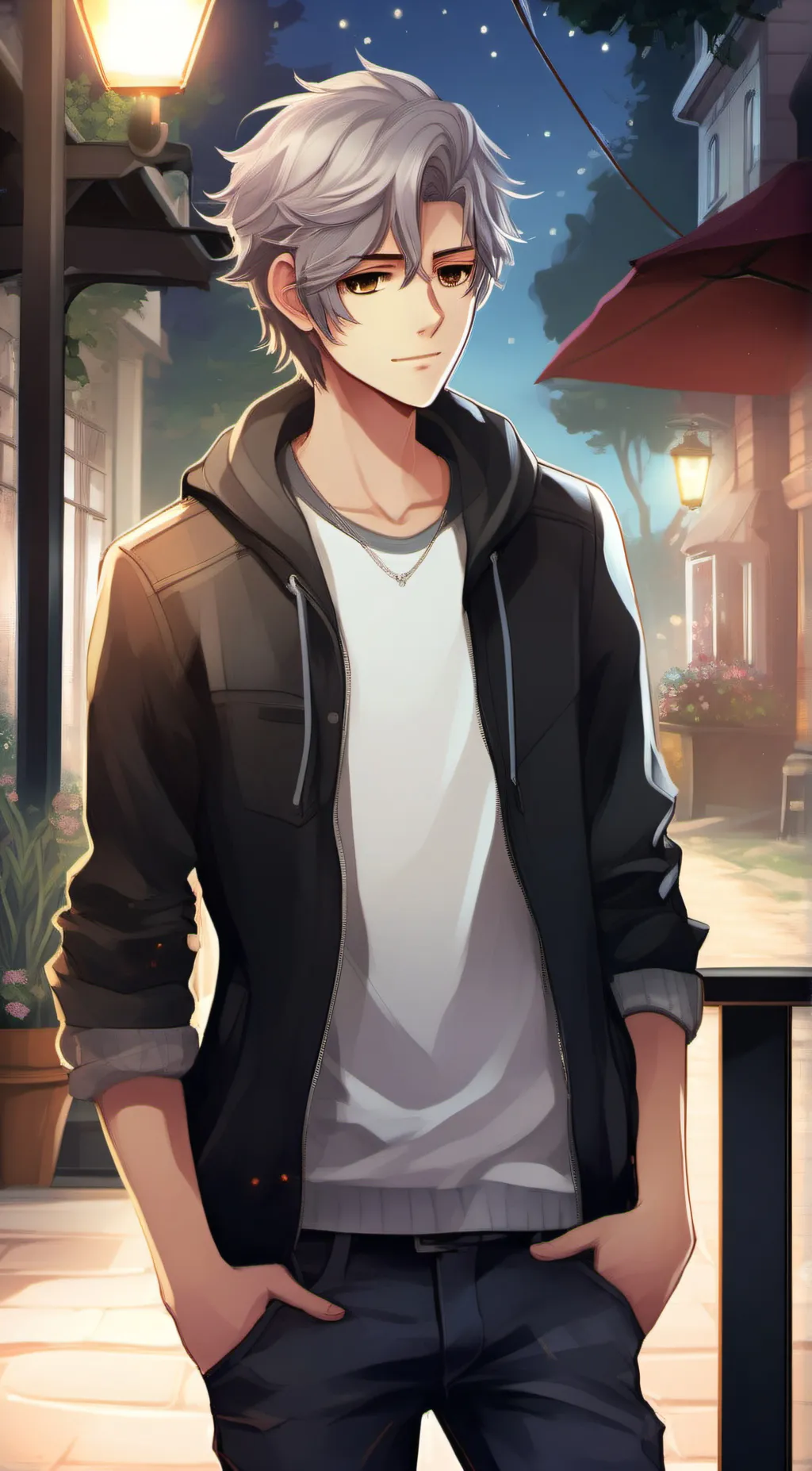 ai character: Night background