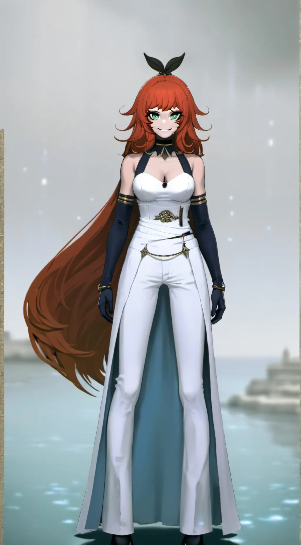 ai character: fem enji todoroki  background