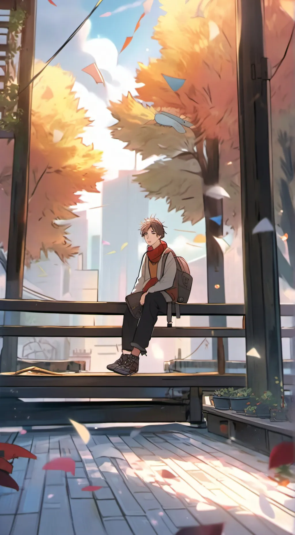 ai character:  friend nice background