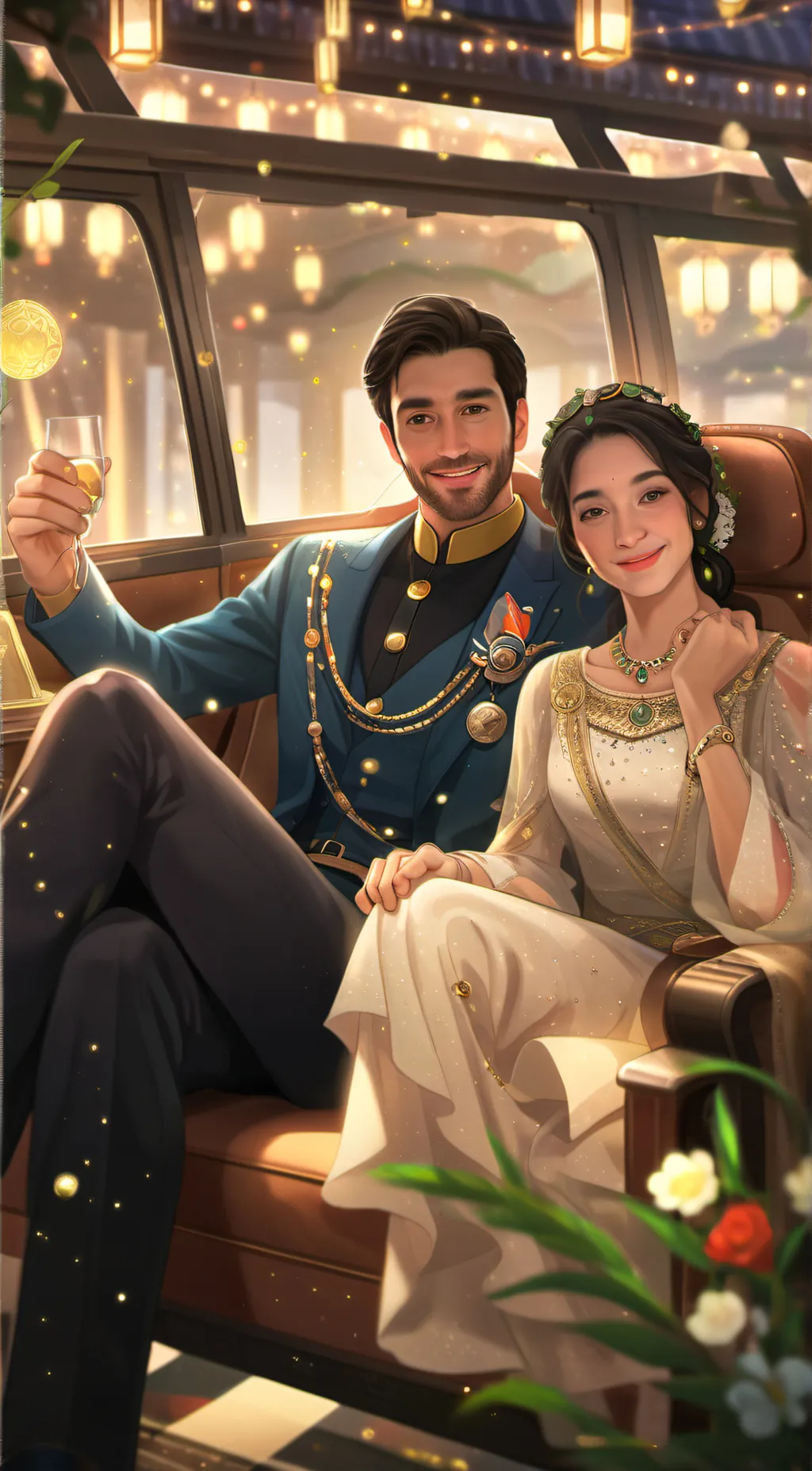 ai character: Noah and Savannah  background