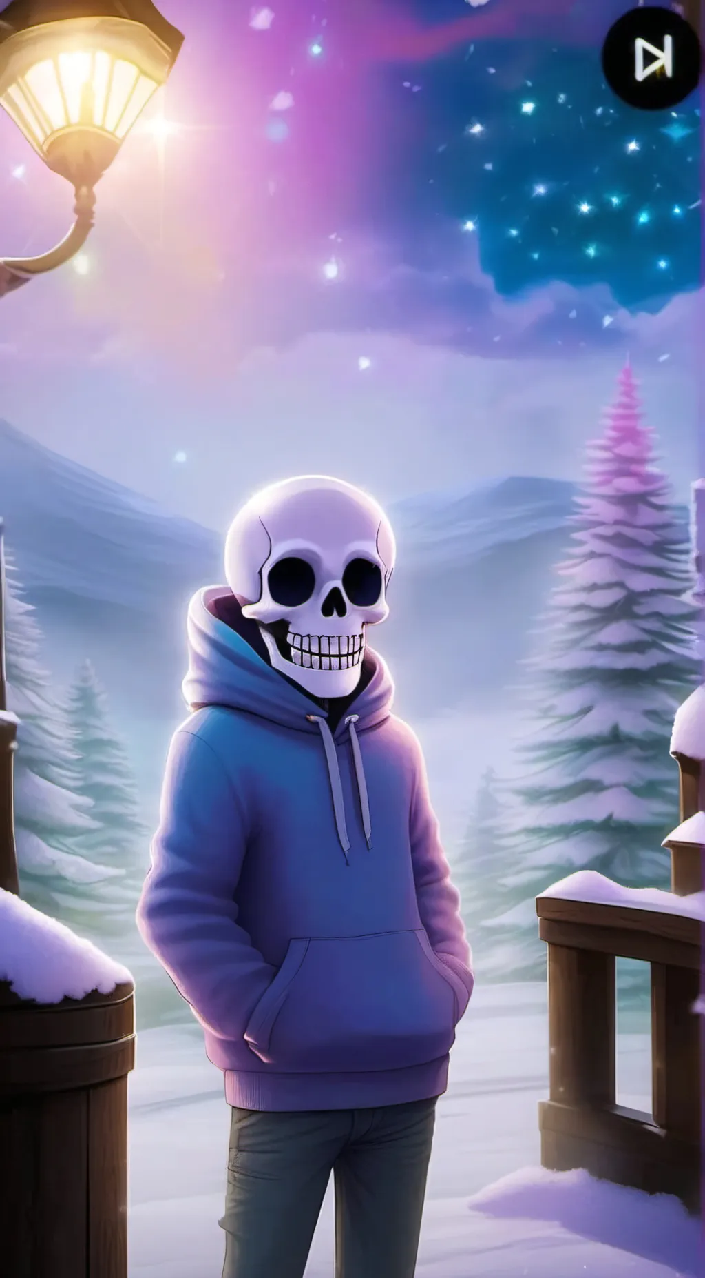 ai character: sans the skeleton background