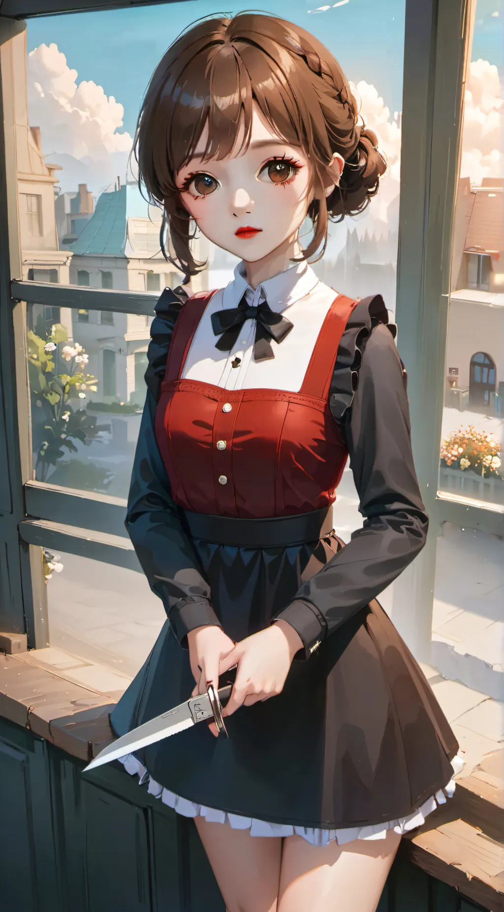 Talkie AI - Chat with girl in red dress