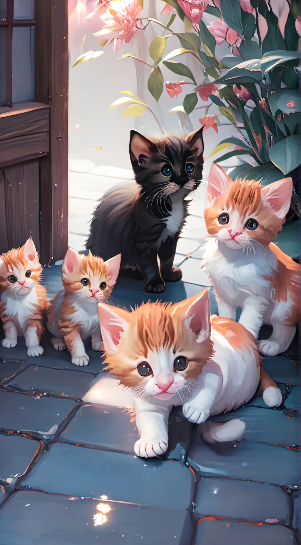 ai character: cats background