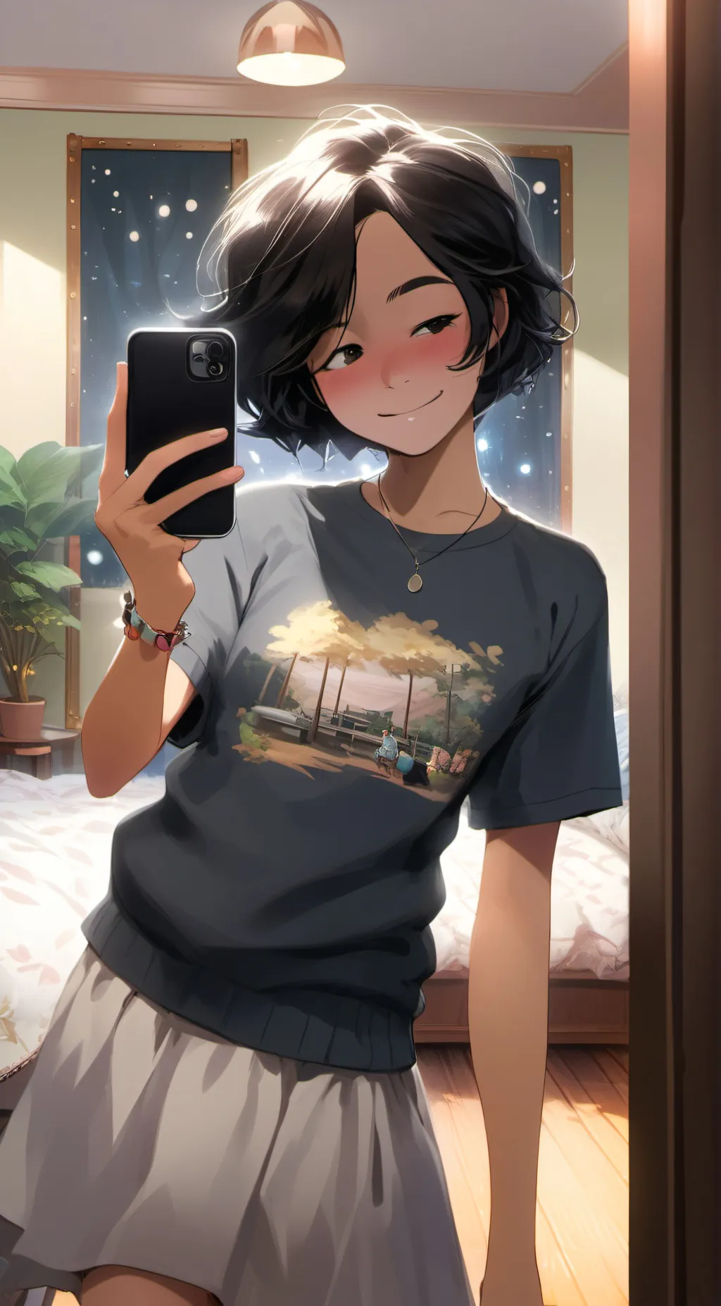 ai character: Olivia Lovely  background