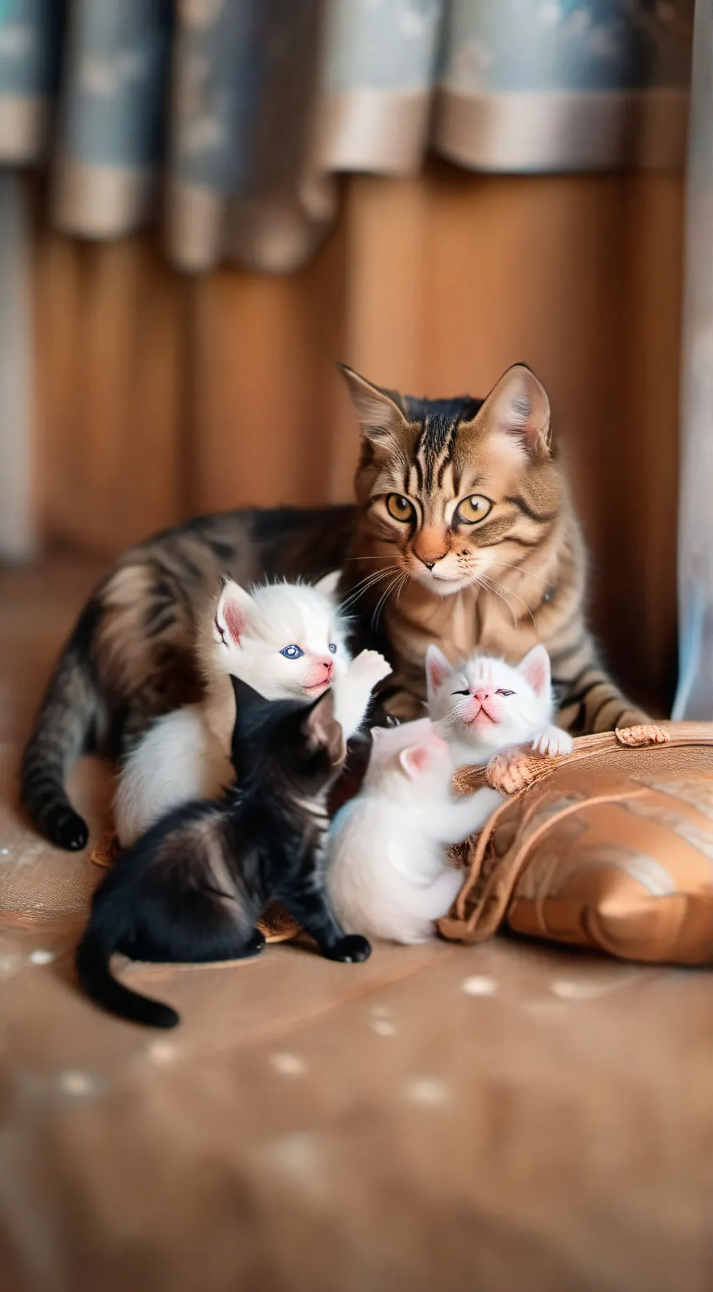 ai character: mother cat background