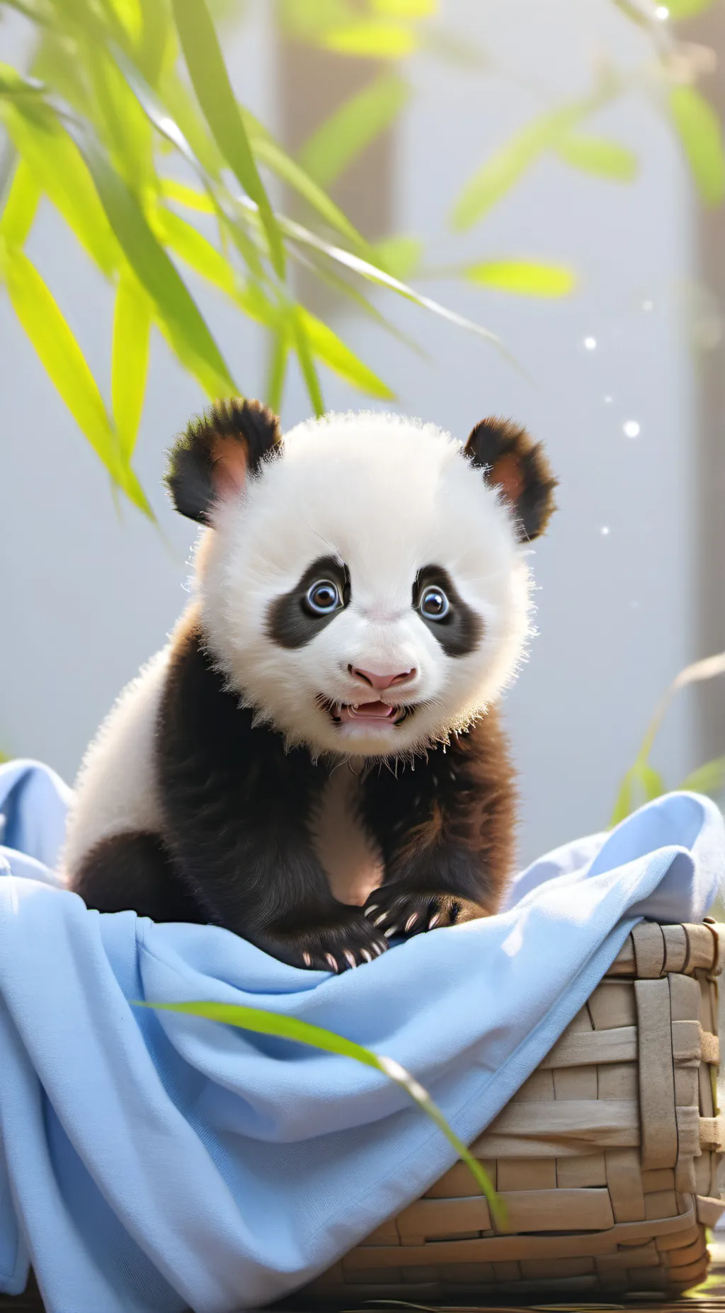 ai character: Ally the panda background