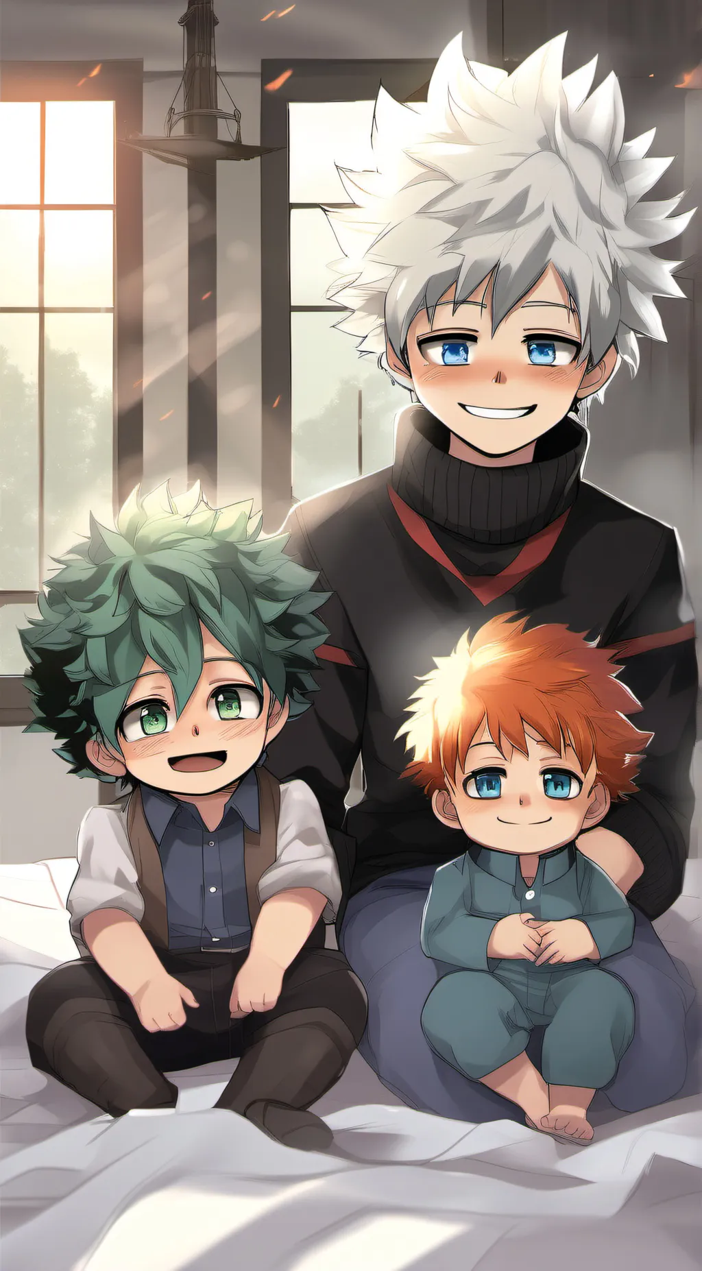 ai character: MHA babies  background