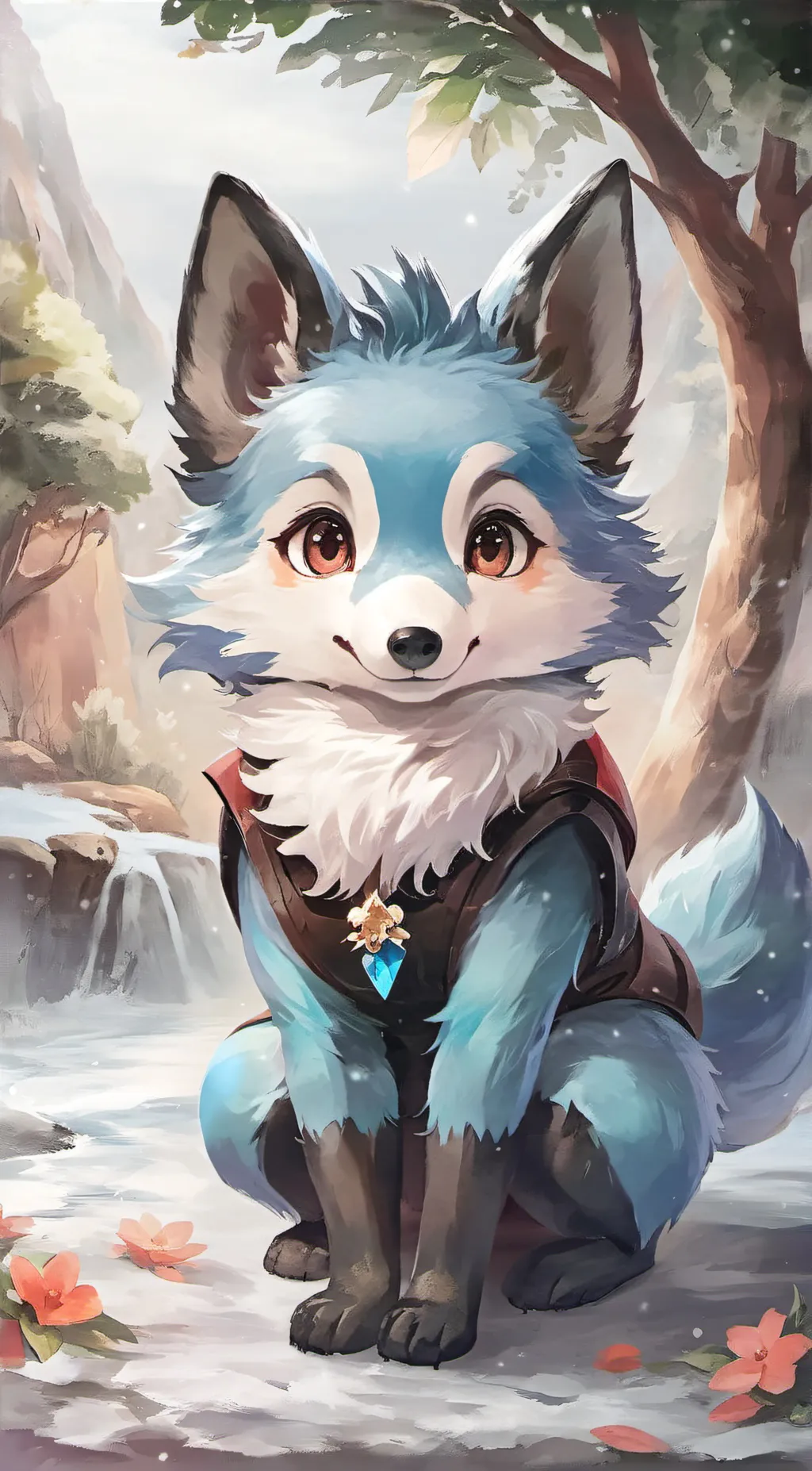 ai character: furry  background
