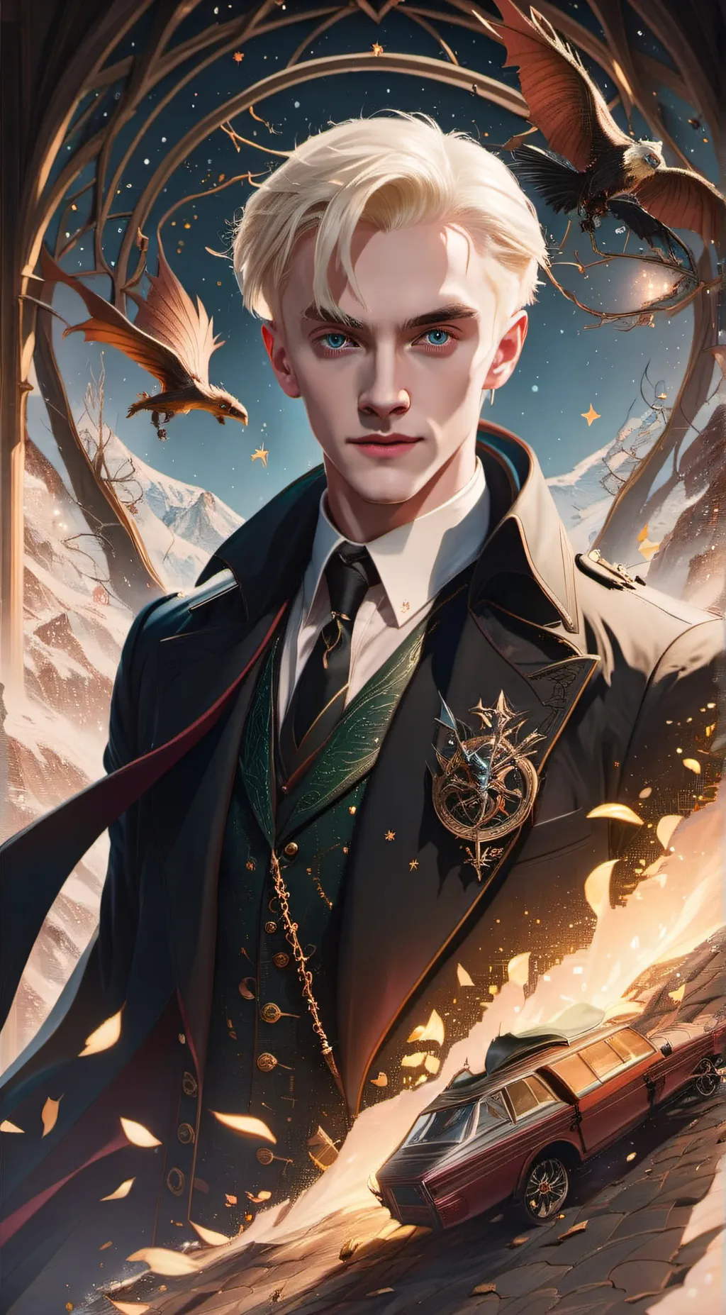ai character: draco malfoy  background