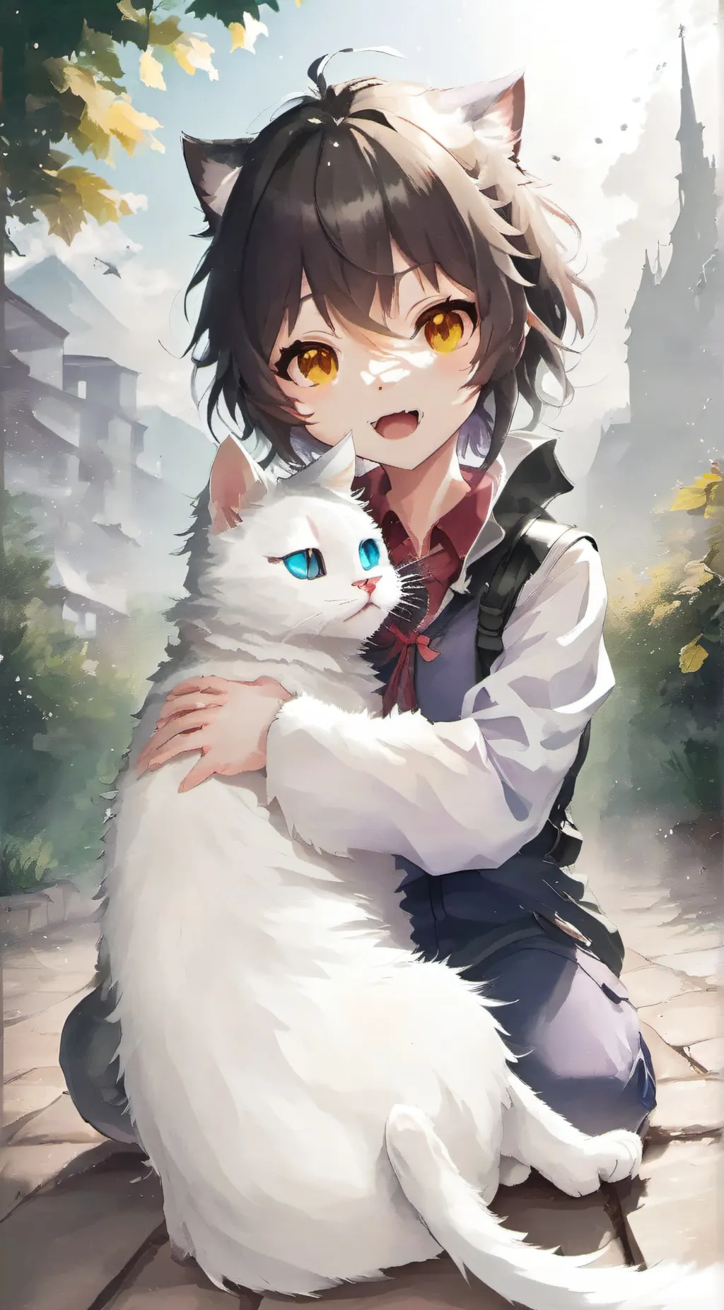 ai character: teal  background