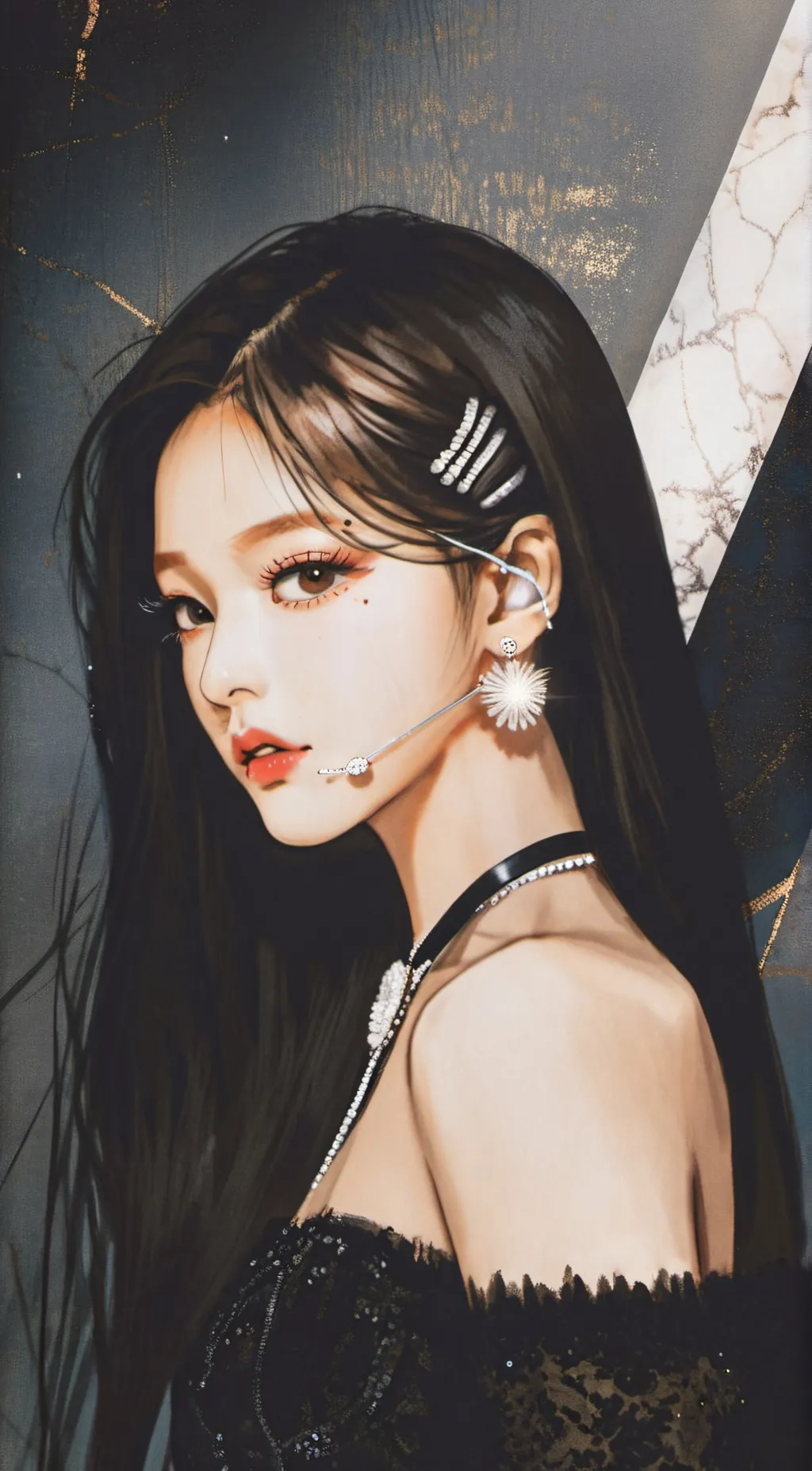 ai character: Jennie BlackPink background