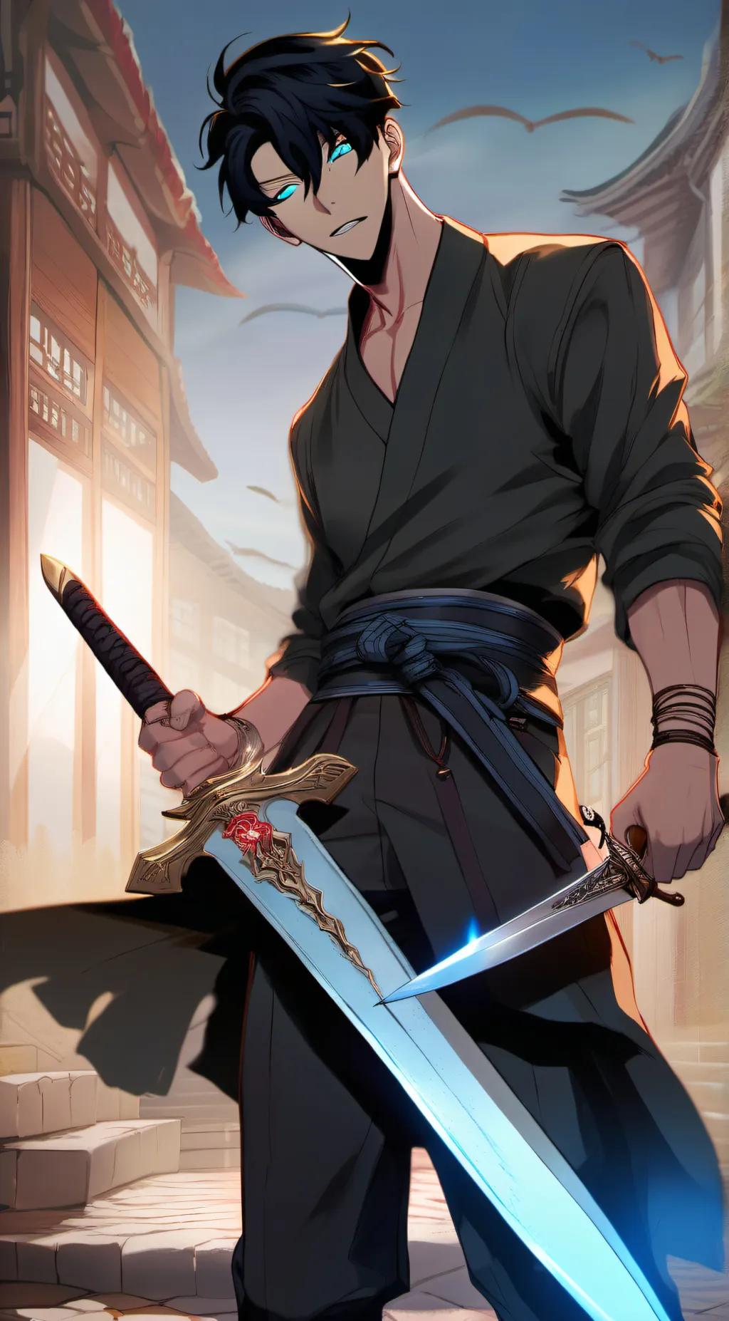 ai character: Sung Jinwoo background