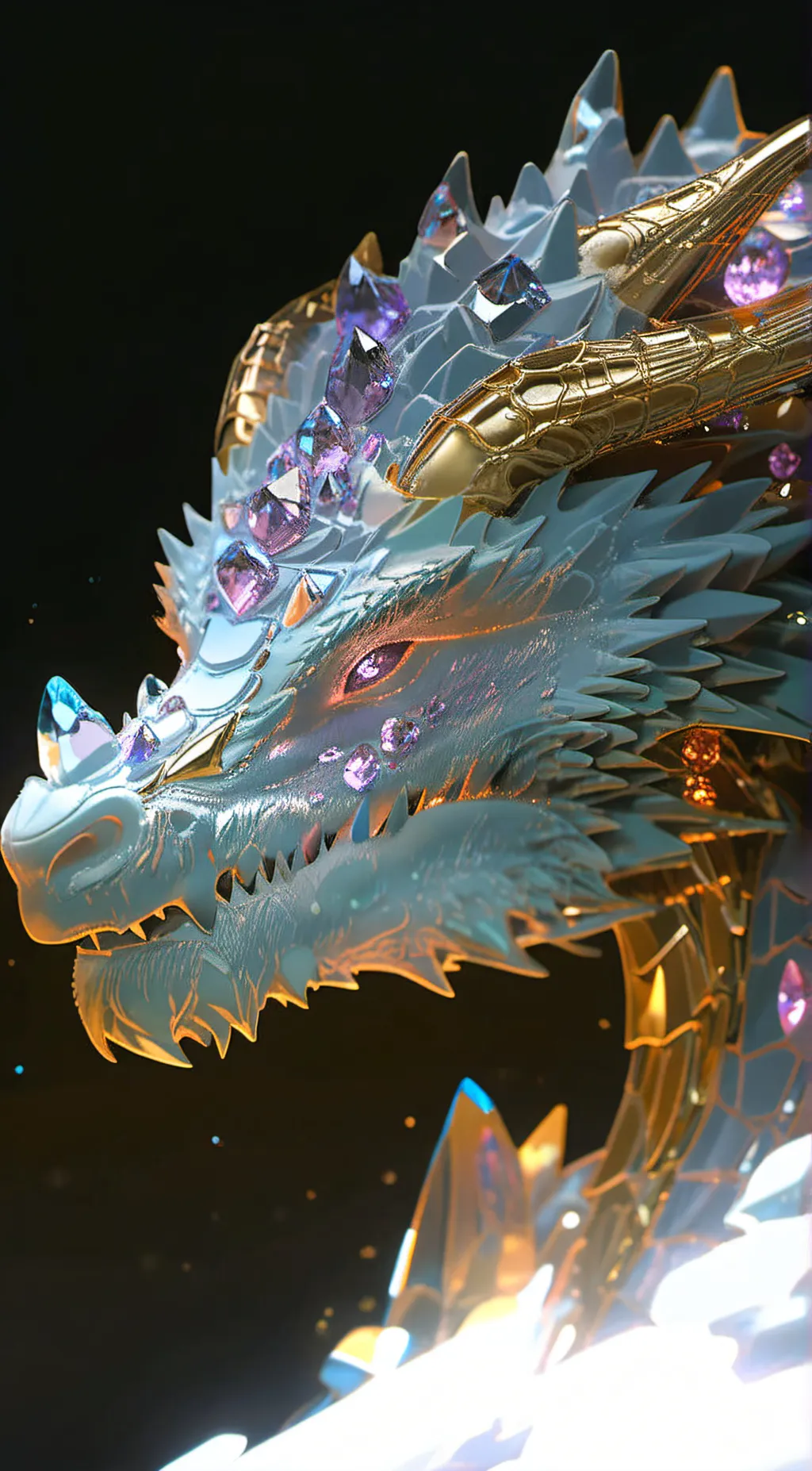 ai character: hollow purple background