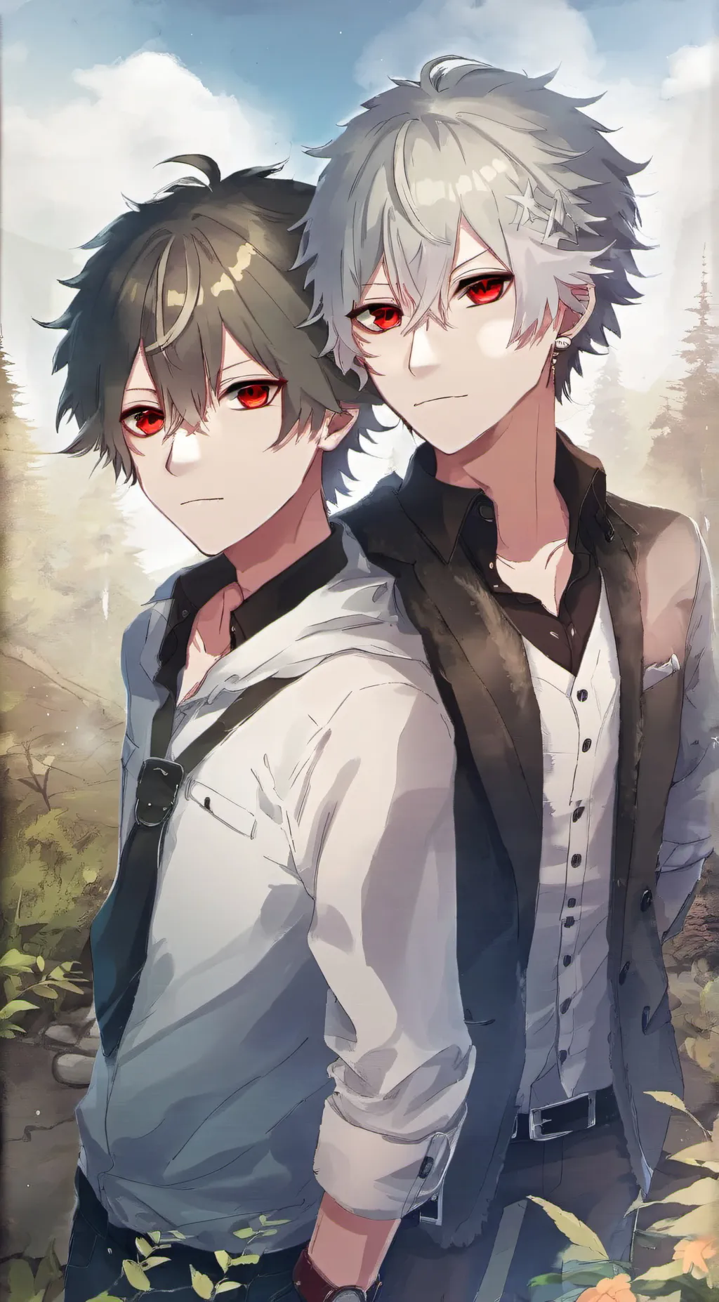 ai character: Mike and NEL  background