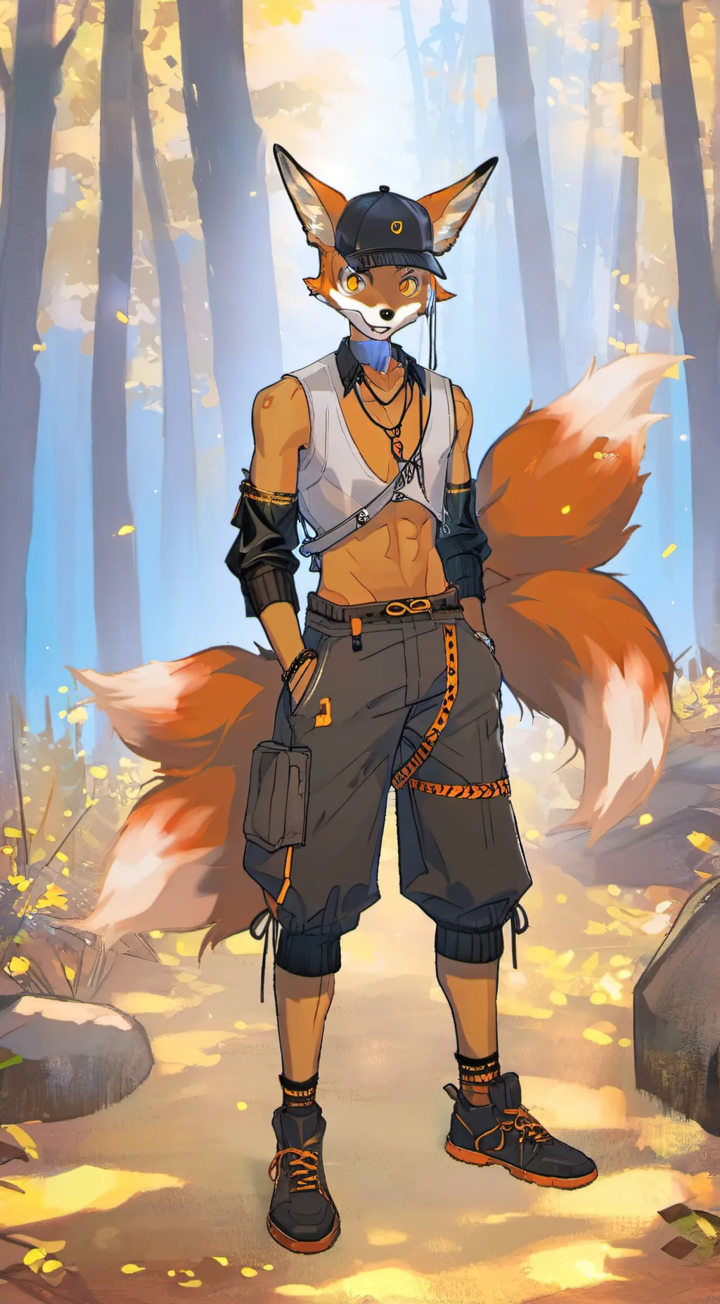 ai character: ANIMATRONIC FOX background