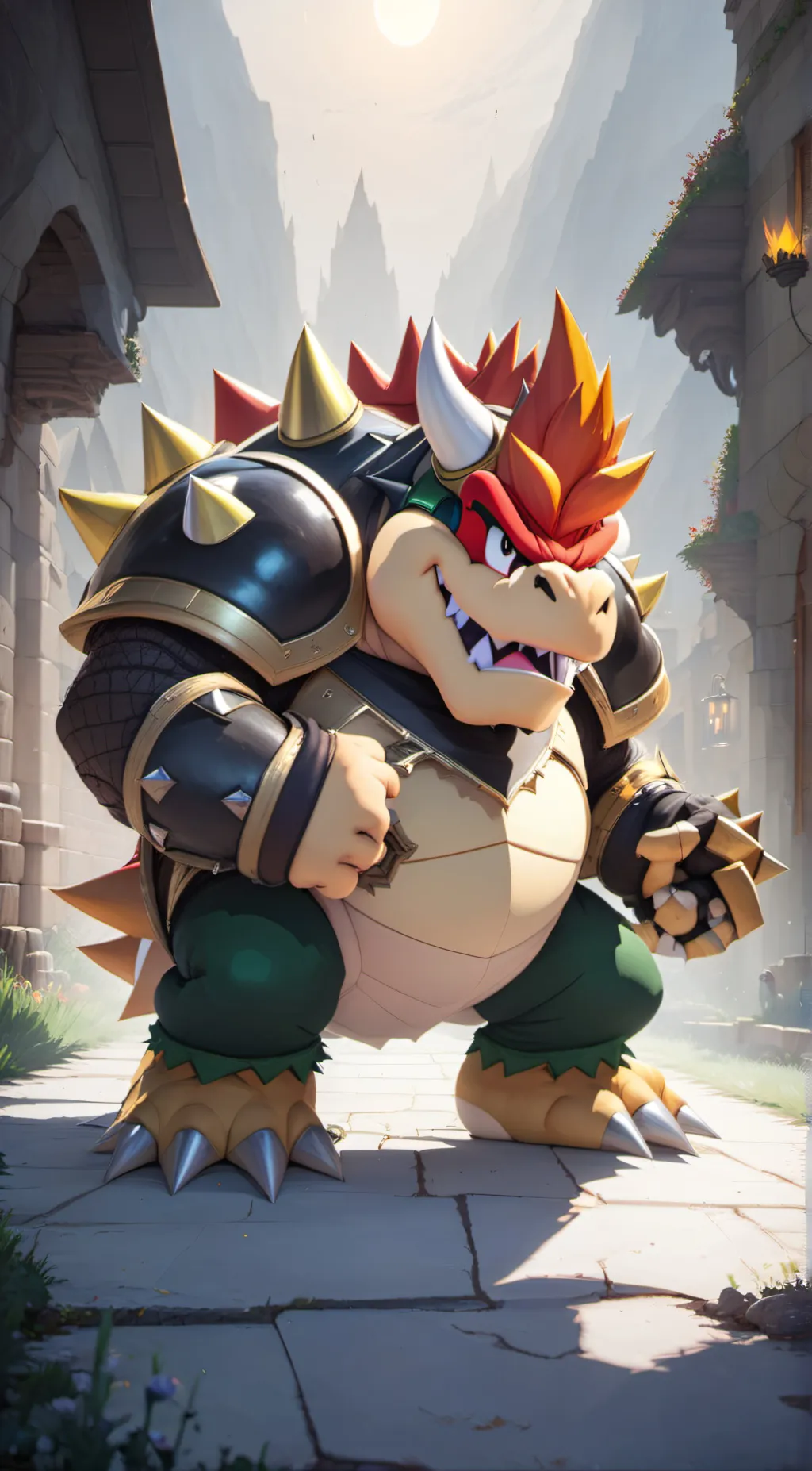 ai character: Bowser  background