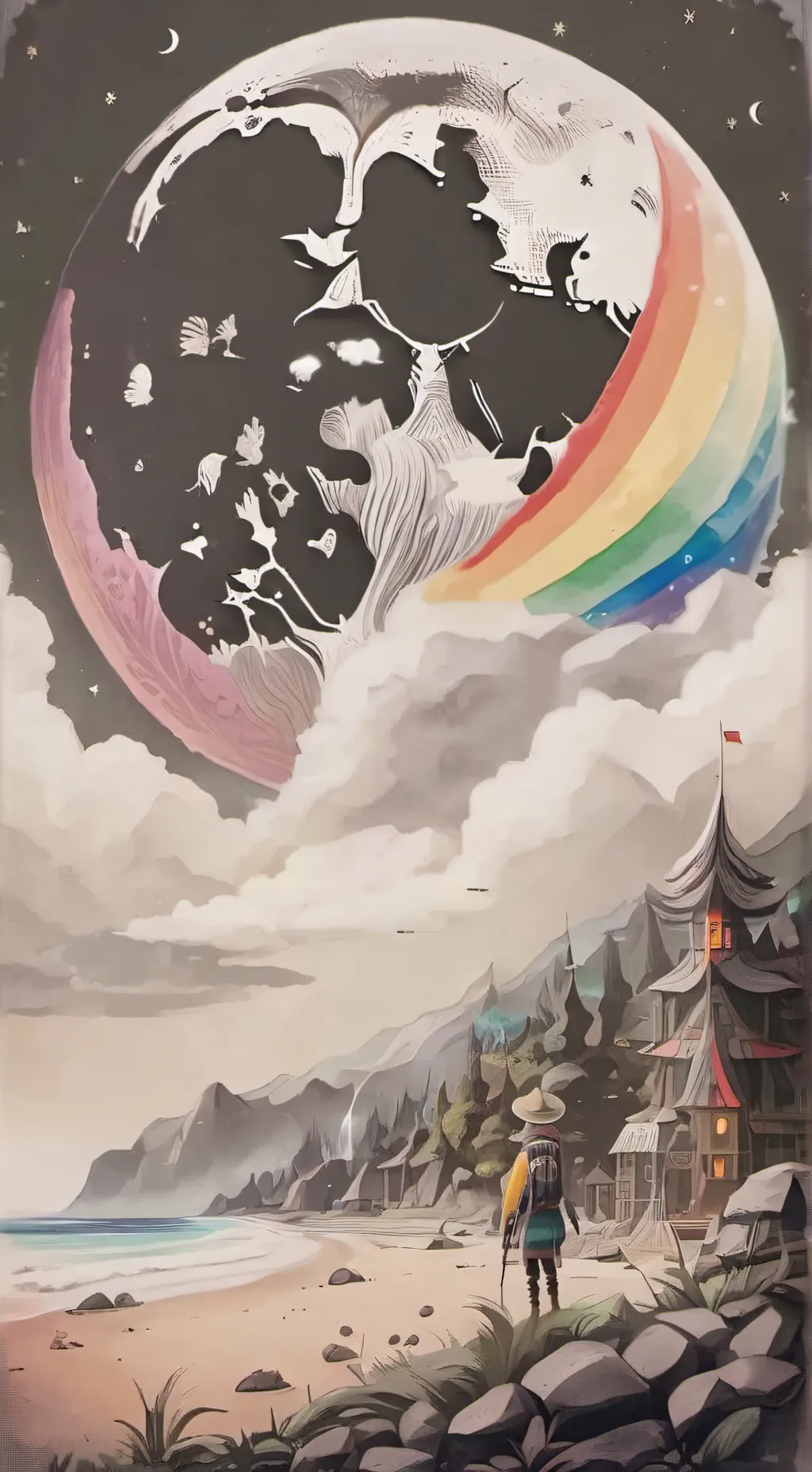 ai character: Announcement  background