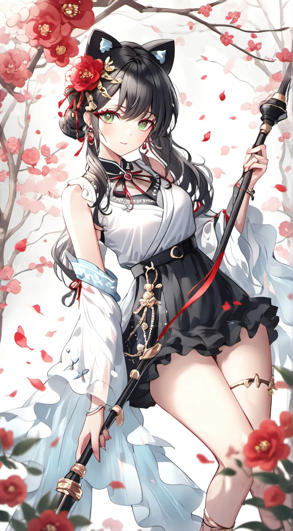 ai character: Violet background