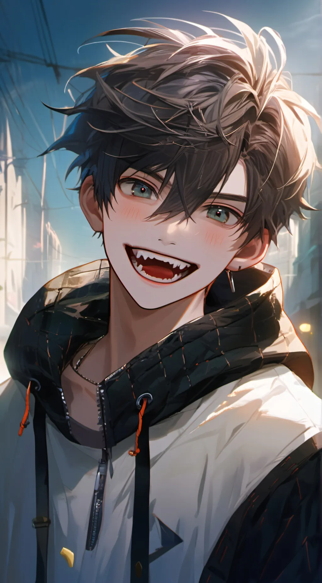 ai character: shark boy background