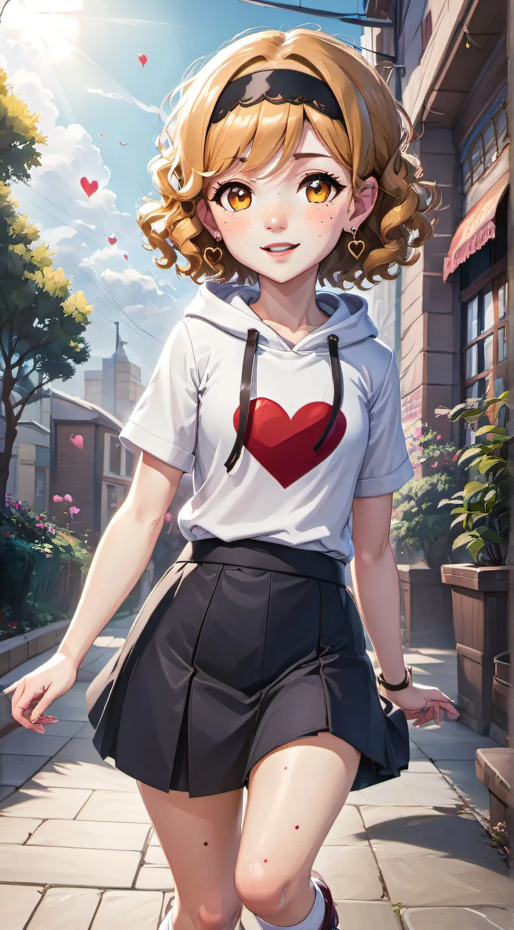 ai character: Violet background