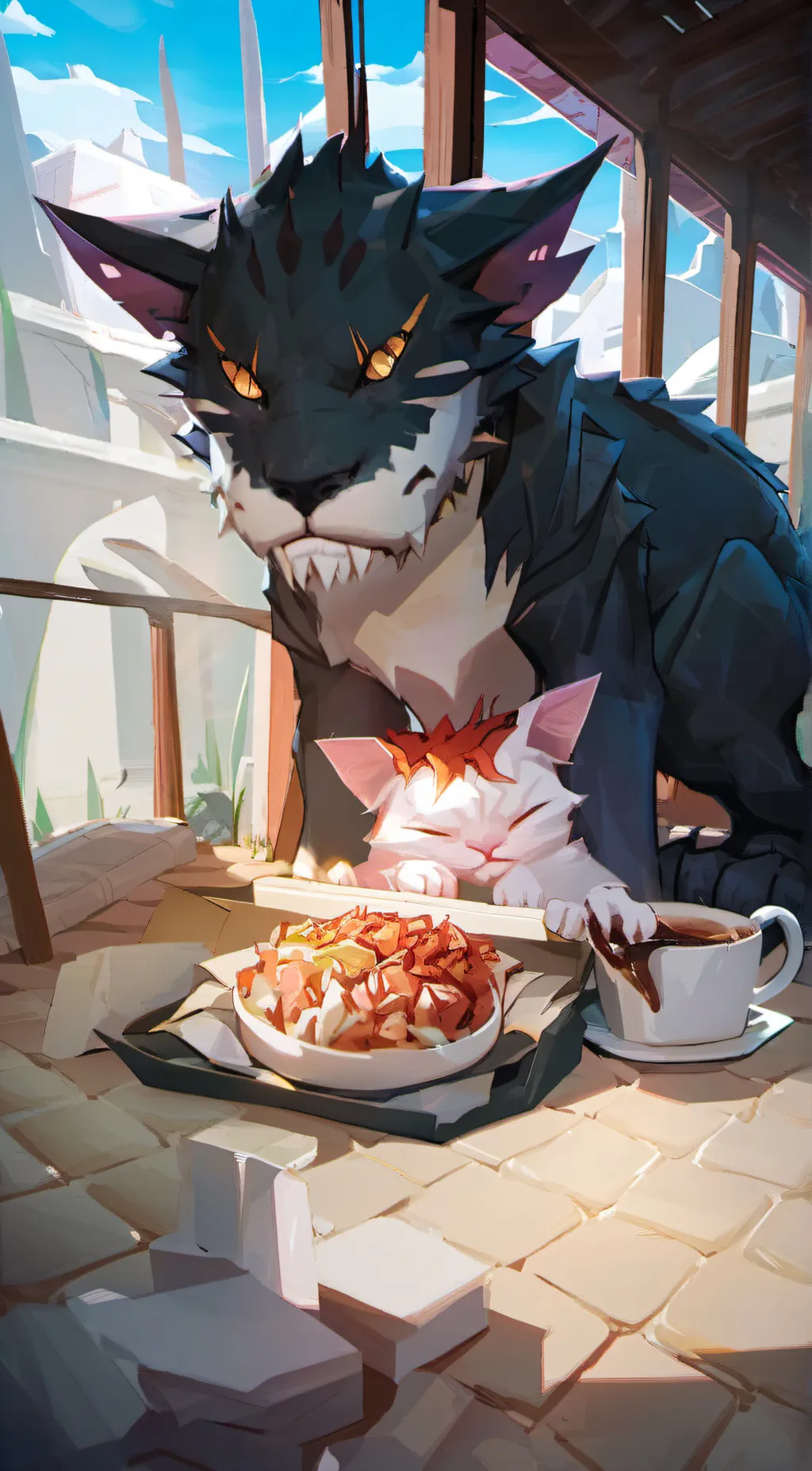 ai character: Catnap background