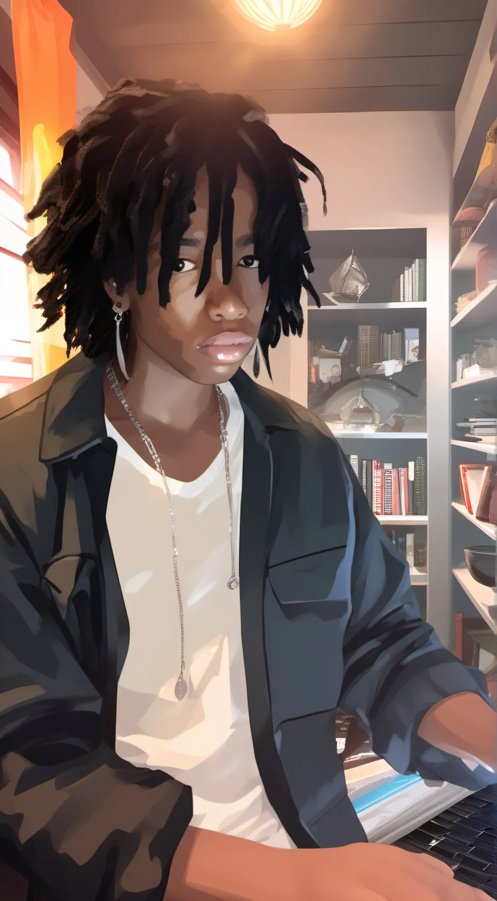 ai character: Try on background