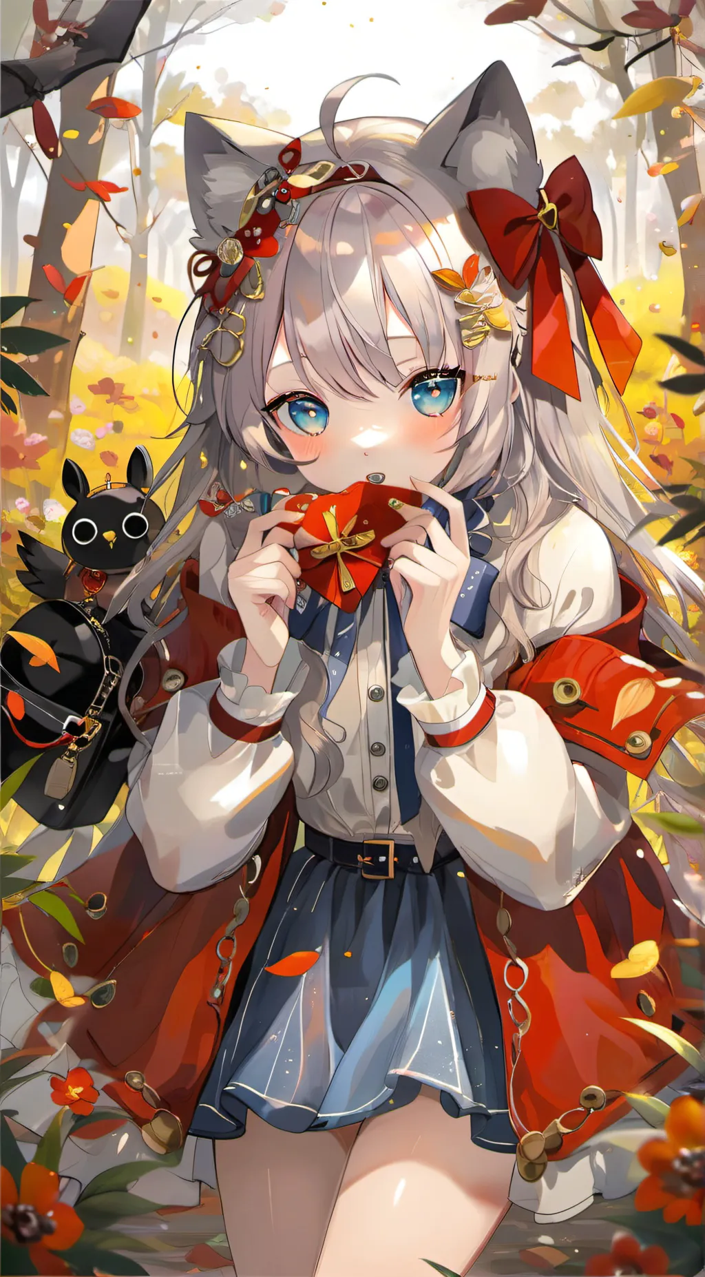 ai character: Autumn background