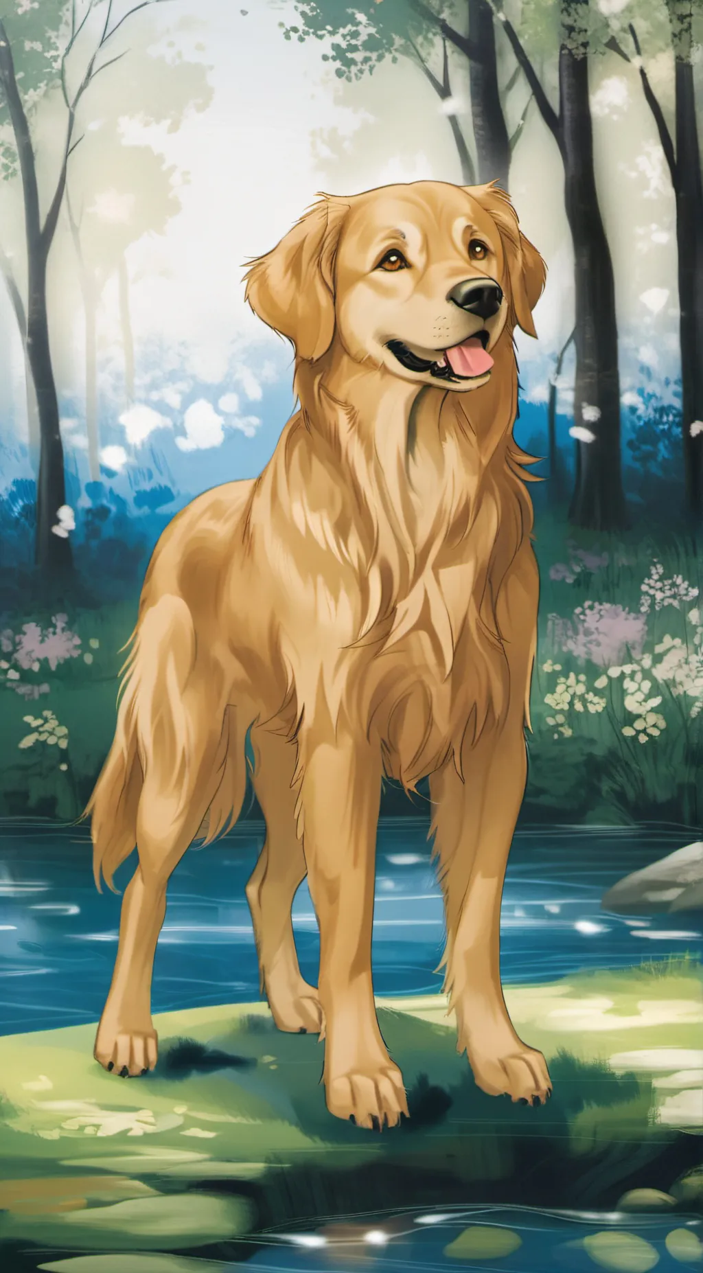 ai character: Lucky  background